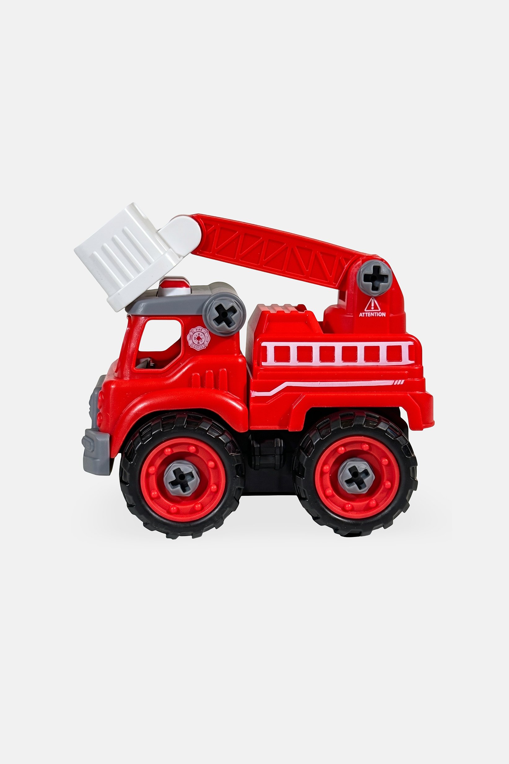 Assembly Educational Mini Fire Ladder Truck, Red