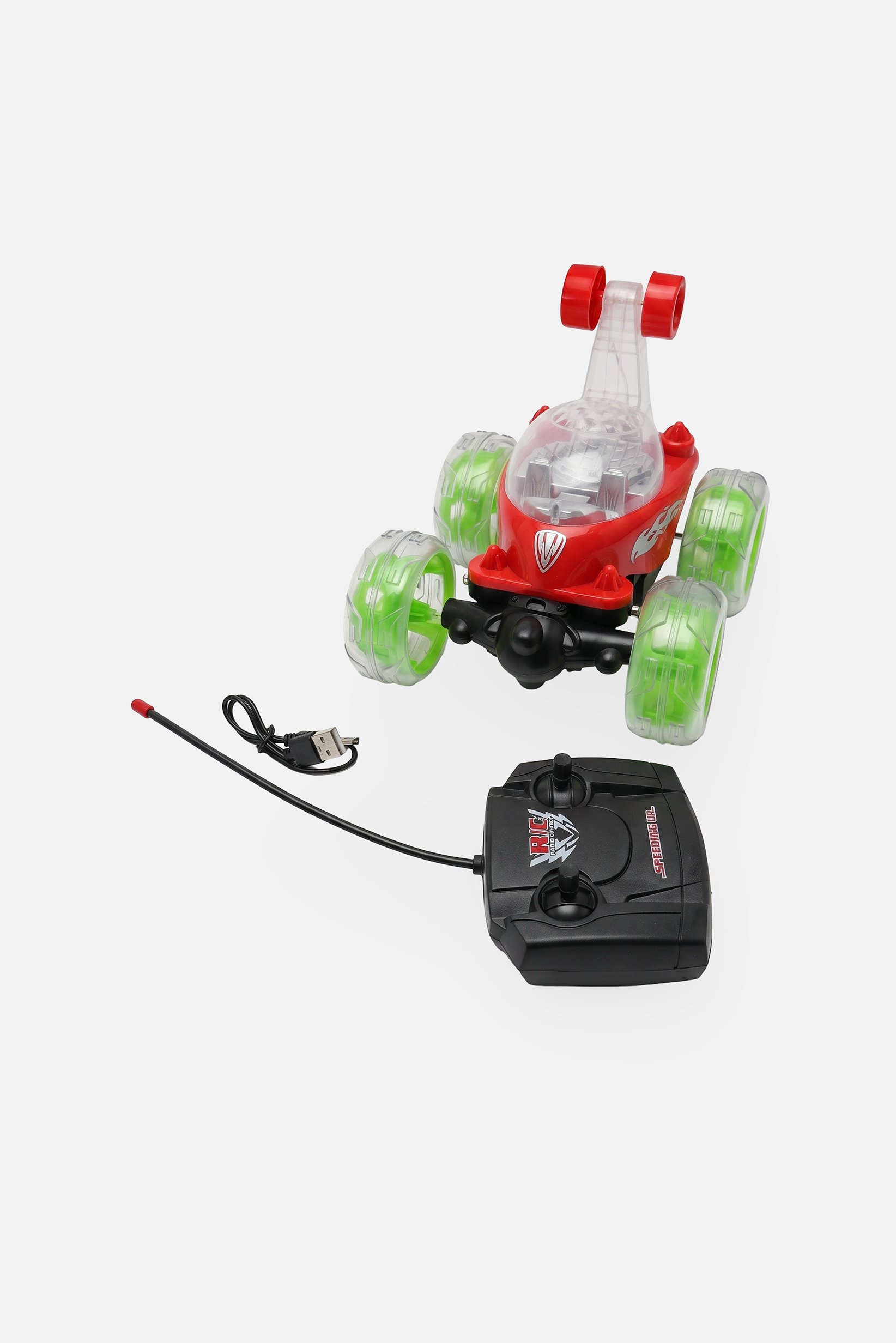 360 RC Stunt Rolling Car, Multicolor