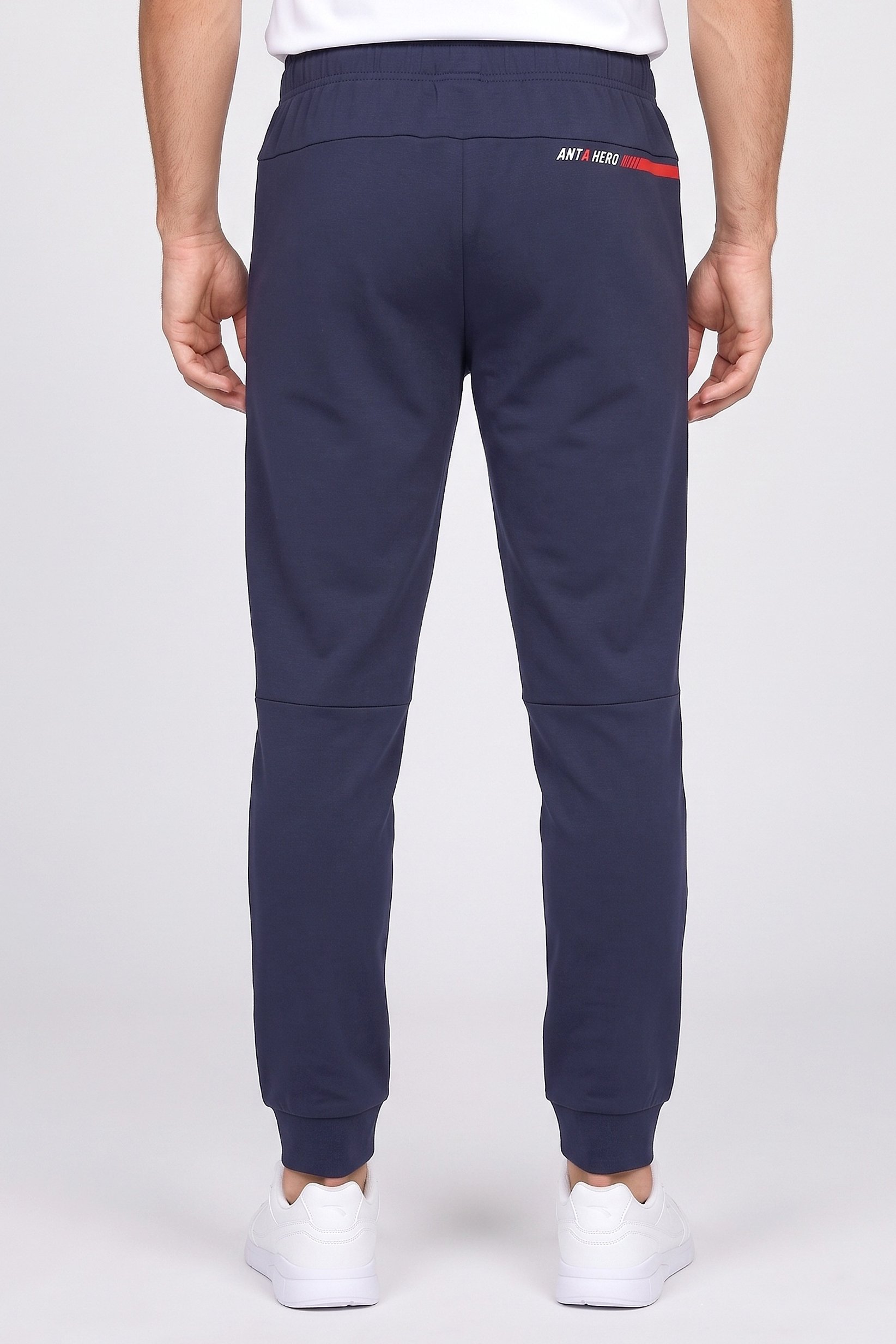 Men Slim Fit Training Track Pants, Deep Navy