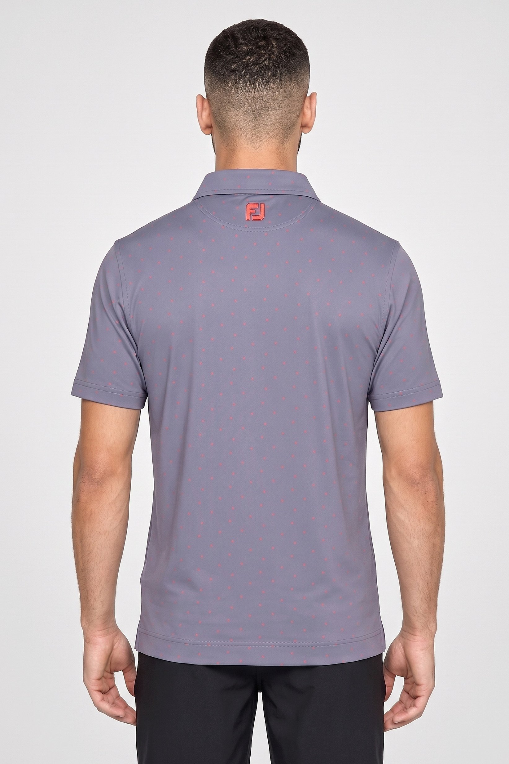 Men Athletic Fit Short Sleeve Golf Polo Shirt, Slate Grey