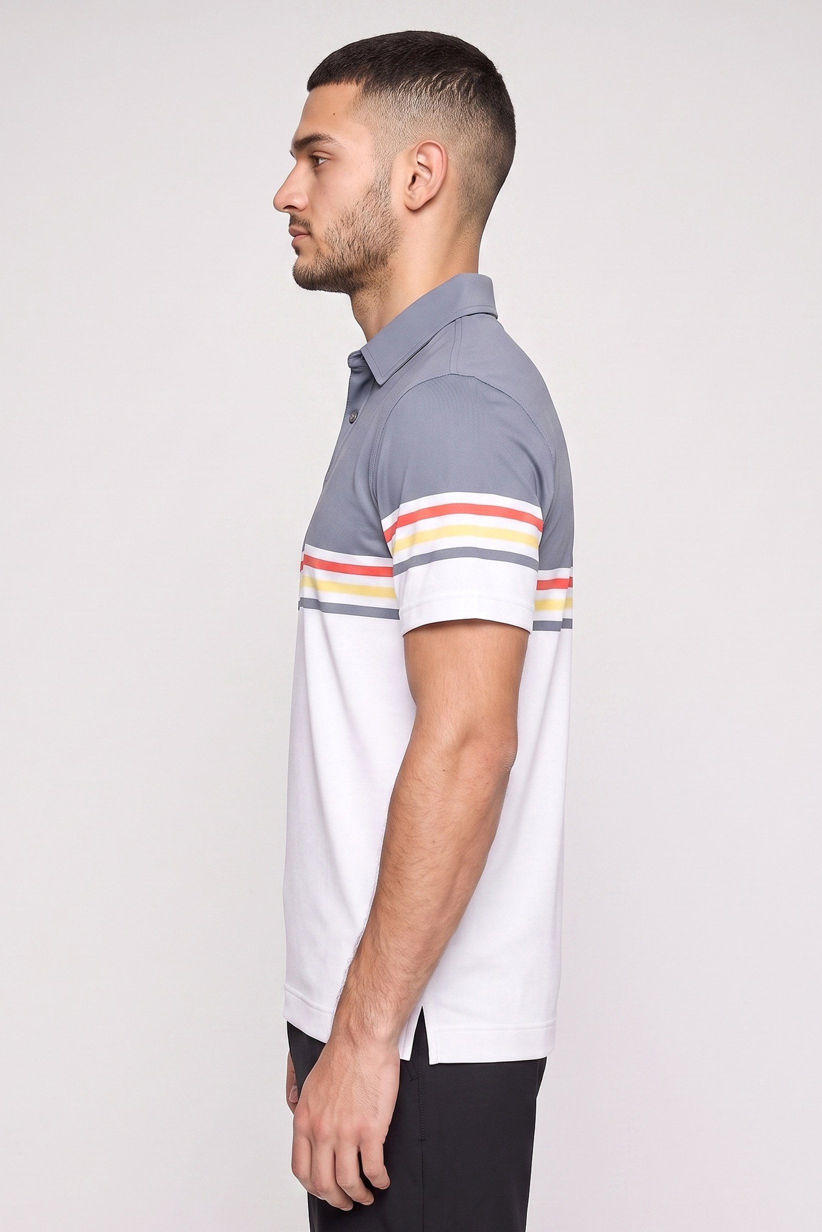 Men Athletic Fit Short Sleeve Golf Polo Shirt, Multicolor