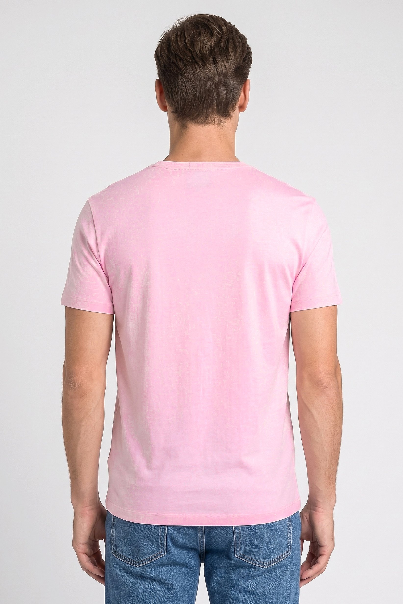 Polo Ralph Lauren Men Crew Neck Slim Fit Embroidered Logo Short Sleeve T-Shirt, Pink