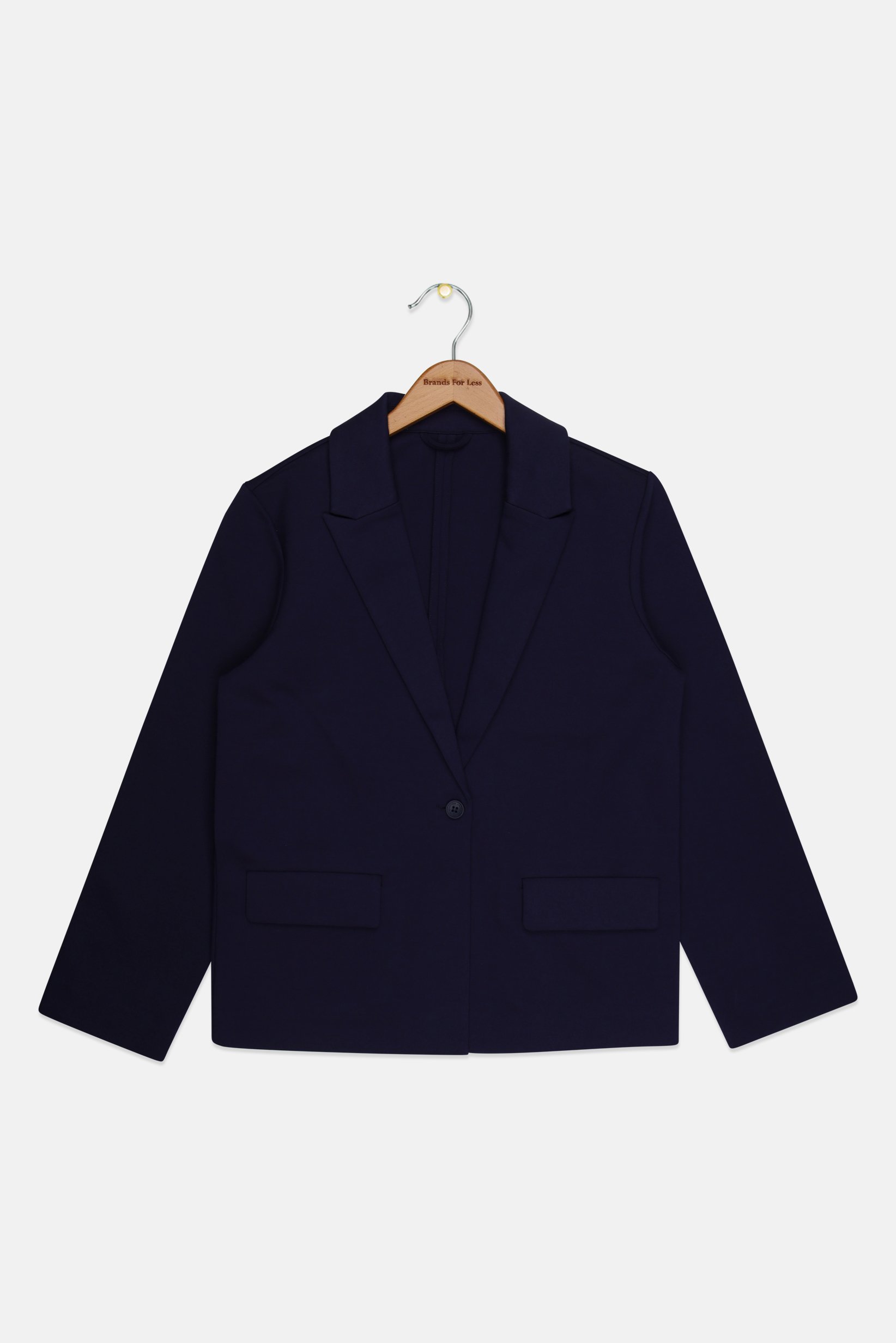 Kids Girl Solid Semi Formal Blazer, Navy Blue