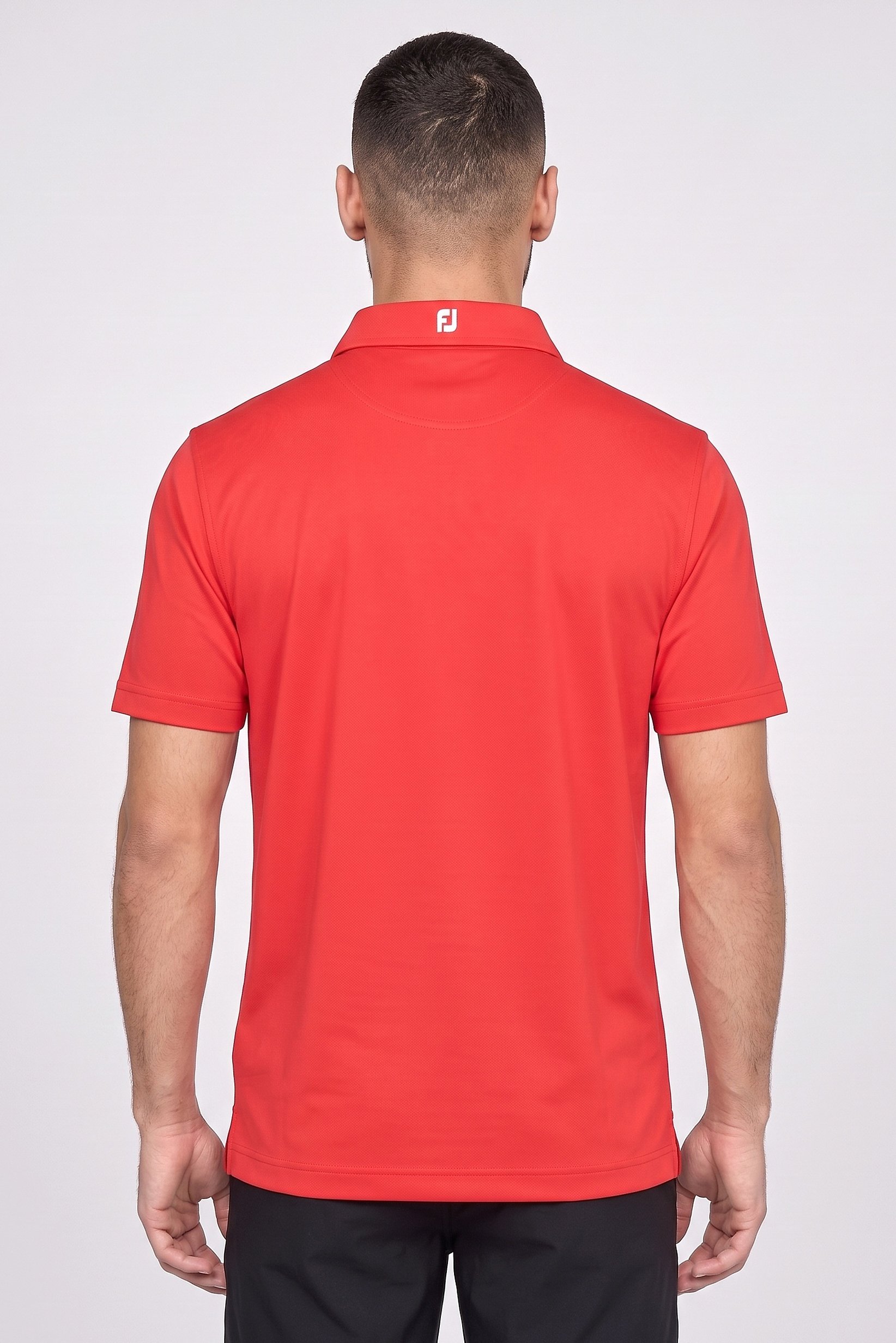 Men Athletic Fit Short Sleeve Golf Polo Shirt, Red