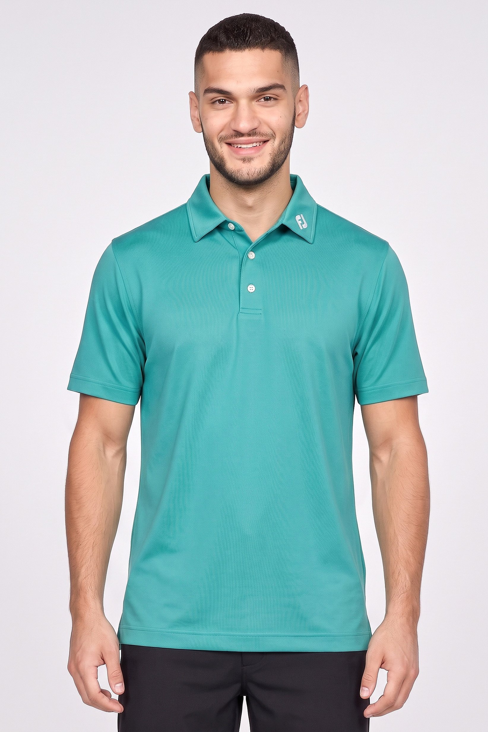 Men Athletic Fit Short Sleeve Golf Polo Shirt, Emerald