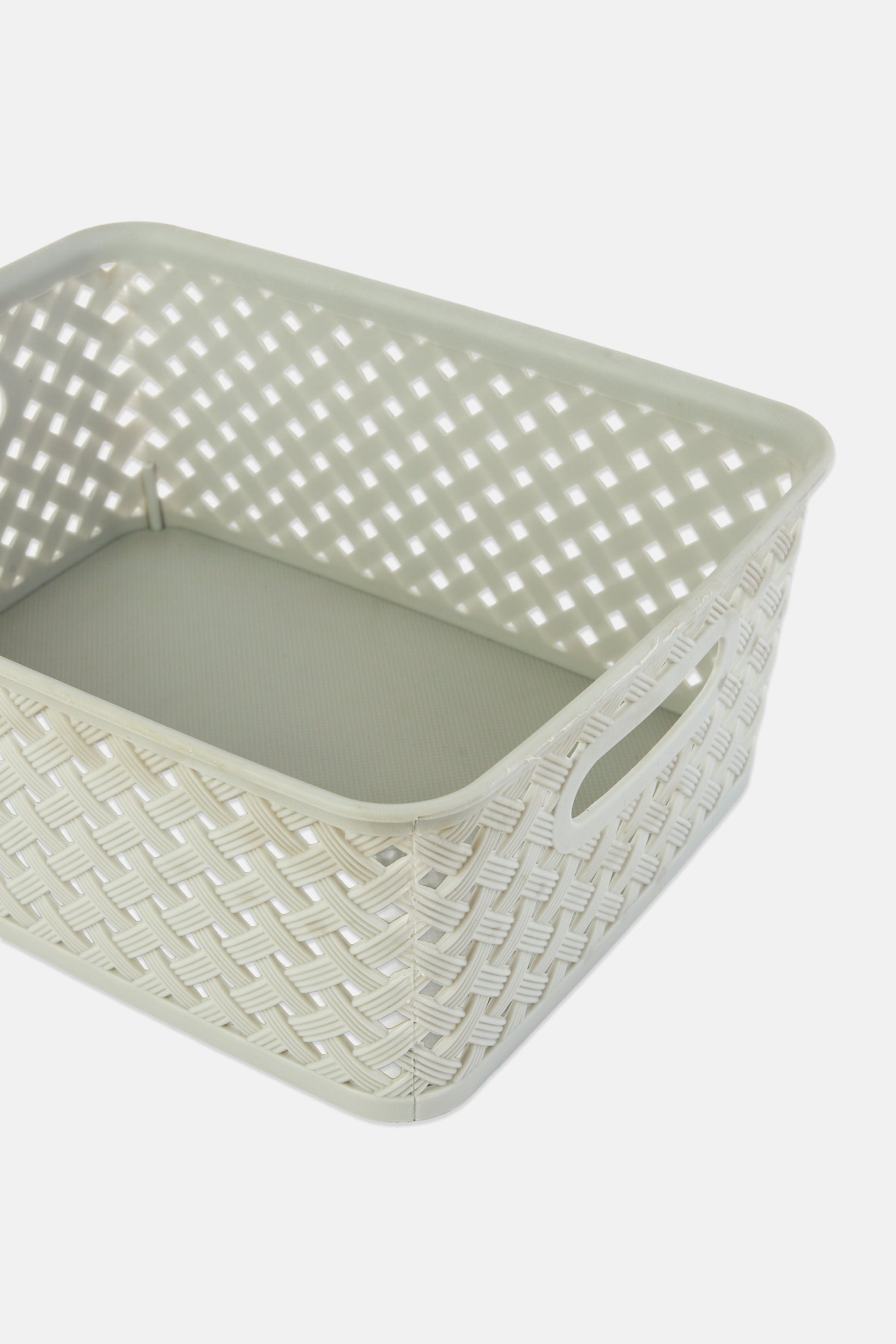 4 Pcs Plastic Basket, Grey