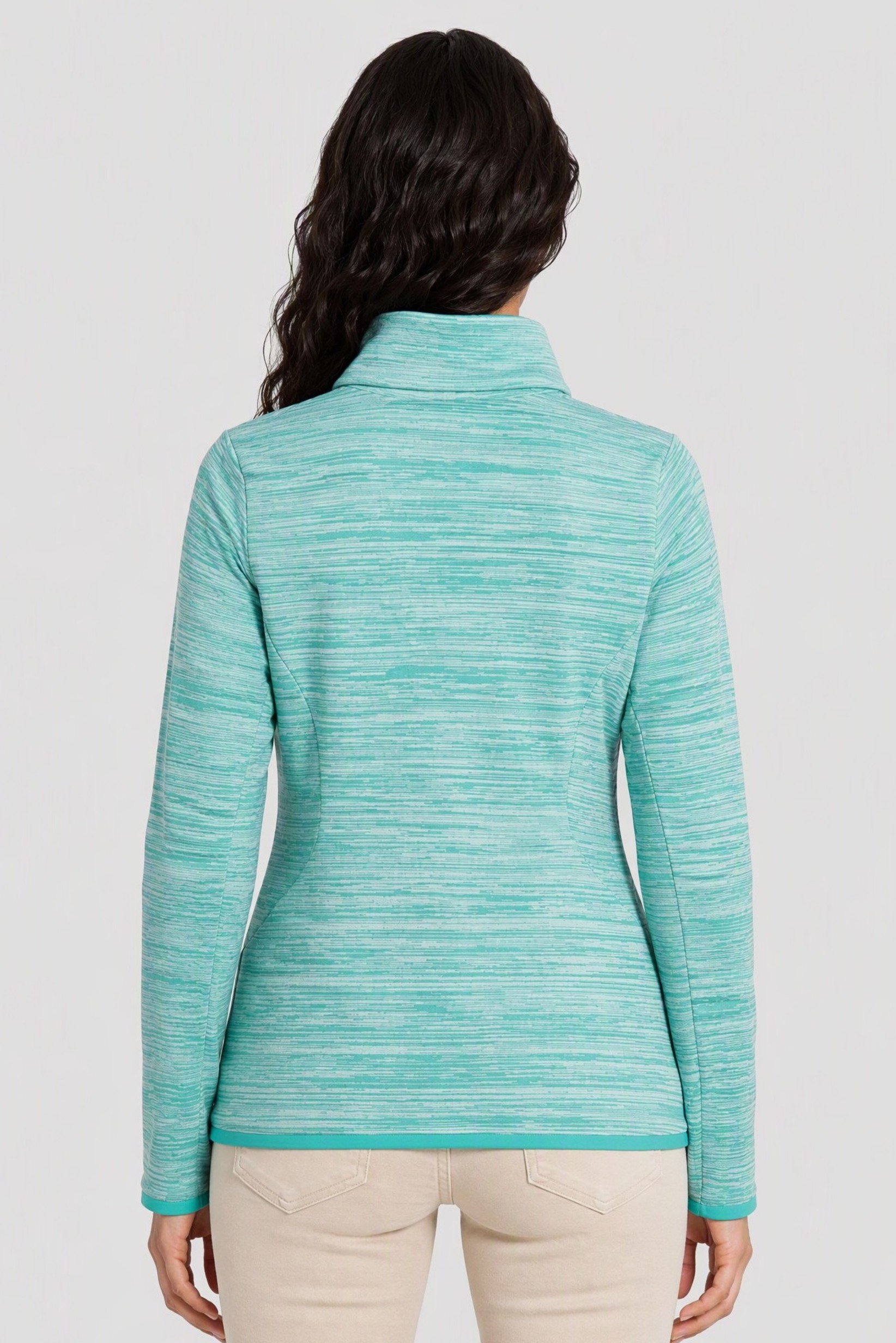 Women Heather Fleece Jacket, Multicolor