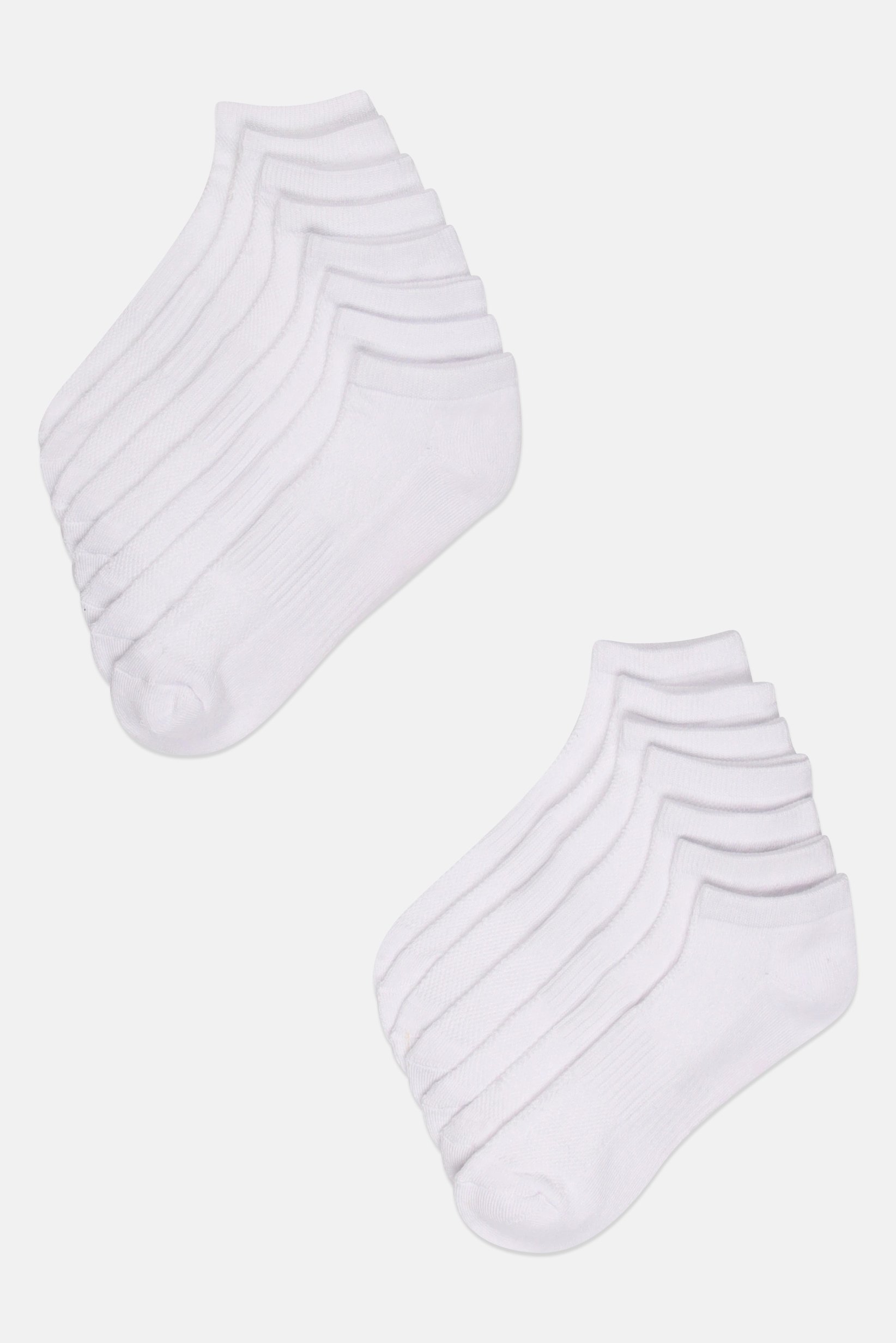 Women 15 Pairs Brand Logo Ankle Socks, White