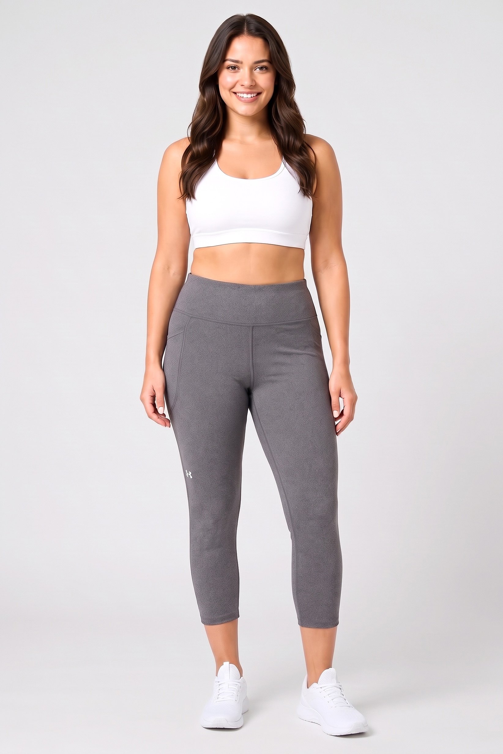 Women Compression Fit Training Leggings, Grey