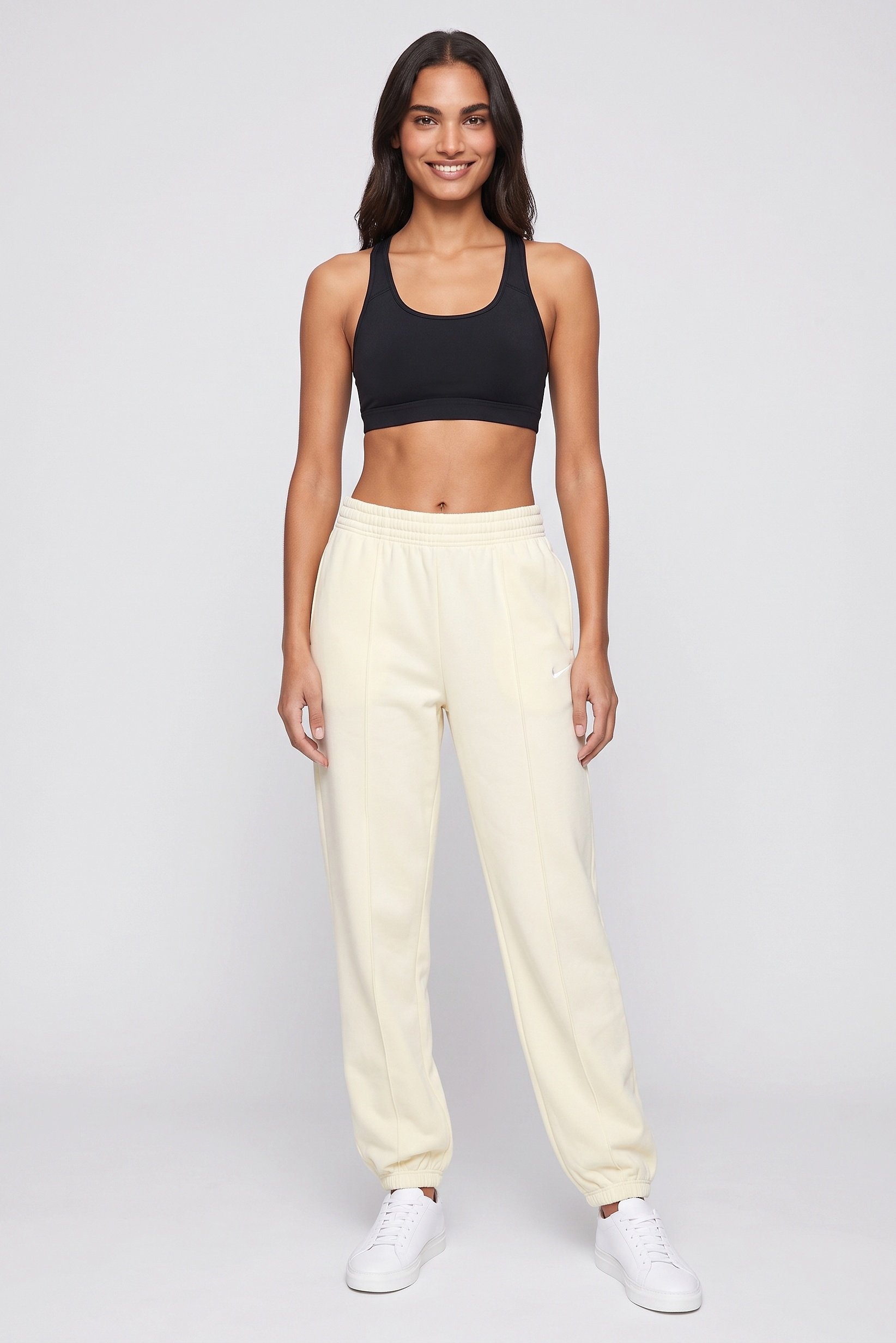 Women Loose Fit Outdoor Sweatpants, Ivory