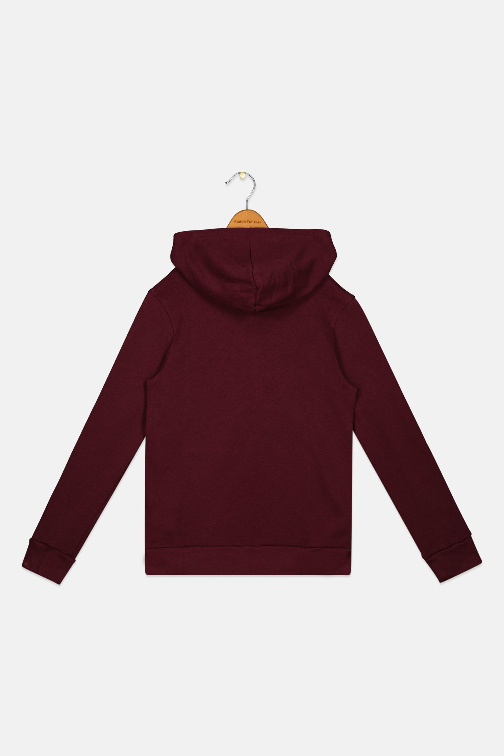 Kids Boy Loose Fit Long Sleeve Outdoor Hoodie, Maroon