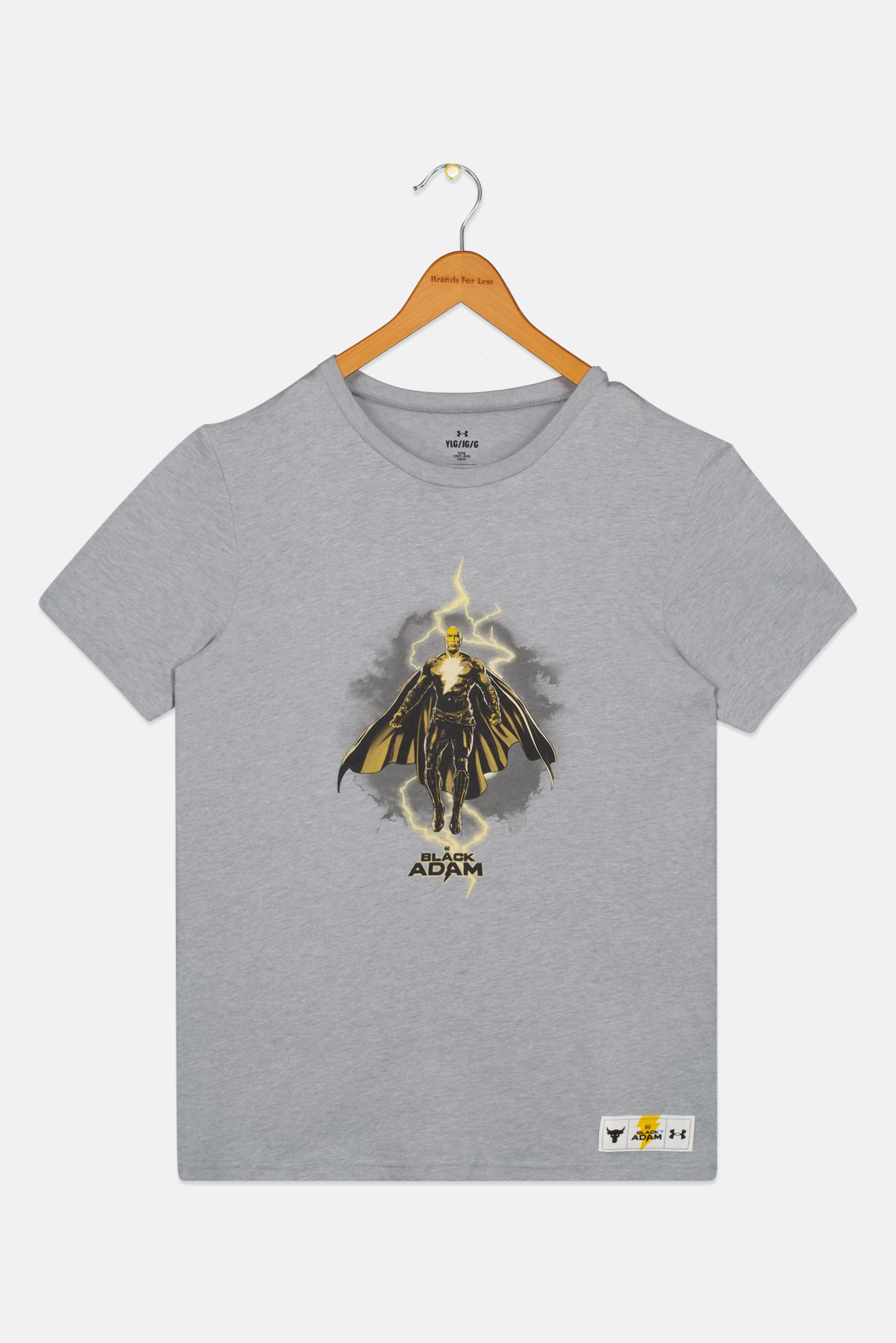 Project Rock x Under Armour Kids Boy Loose Fit Short Sleeve Outdoor T-Shirt, Grey
