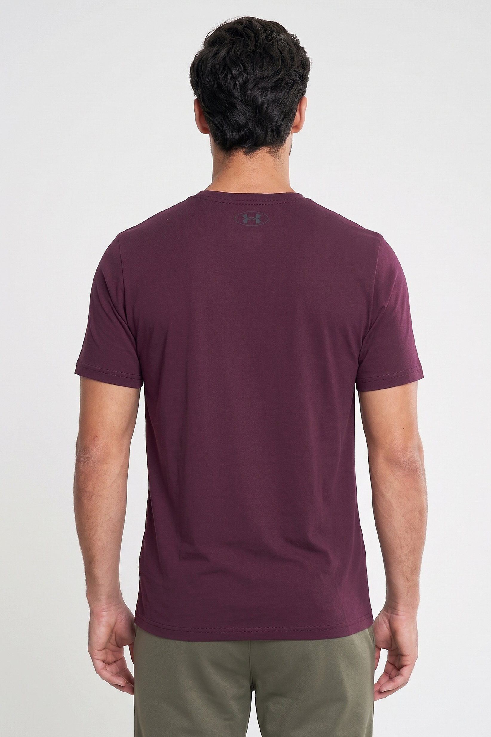 Men Loose Fit Short Sleeve Outdoor T-Shirts, Dark Purple
