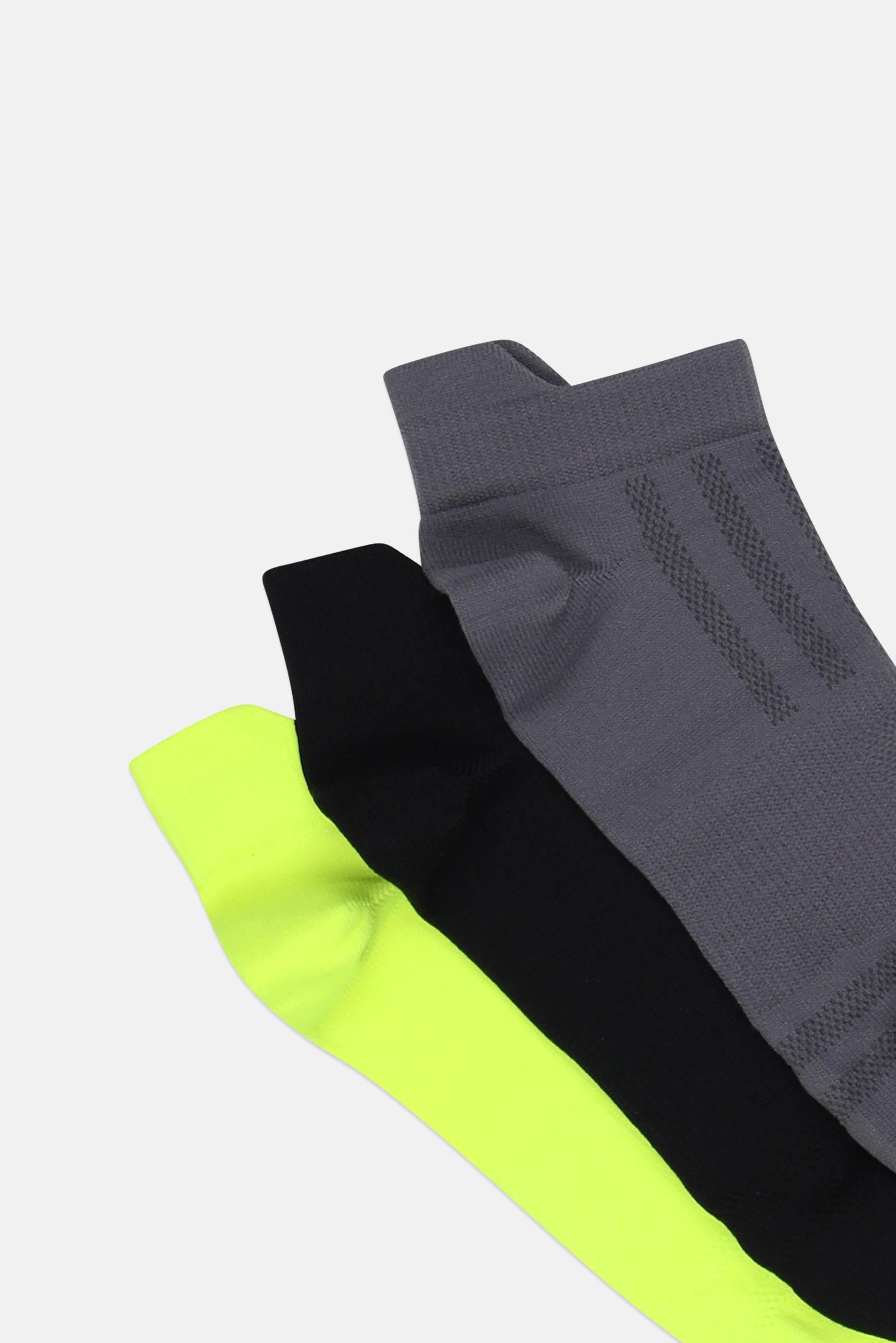 Men 3 Pairs Textured Low Cut  Socks, Multicolor