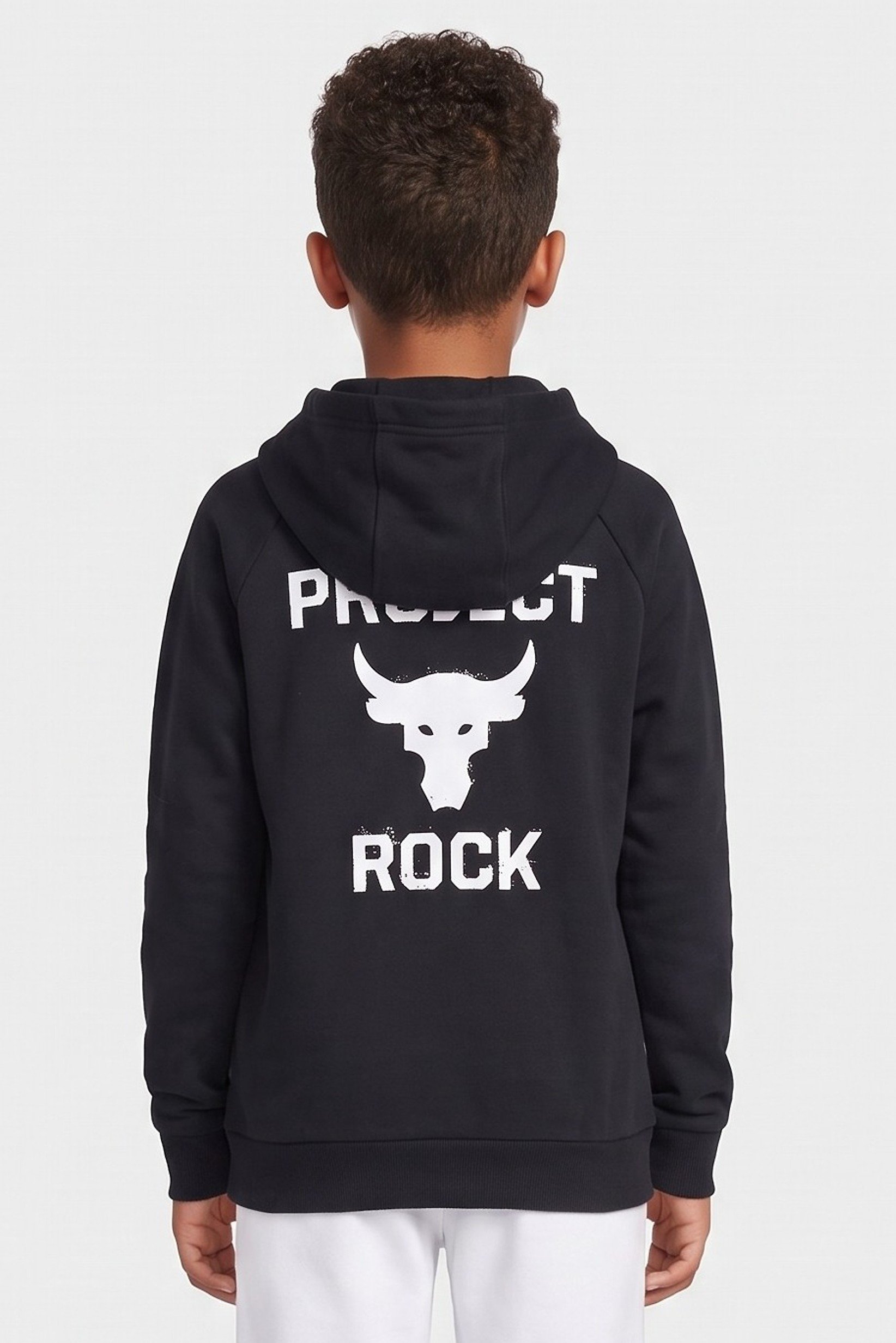 Kids Boy Loose Fit Long Sleeve Outdoor Hoodie, Black