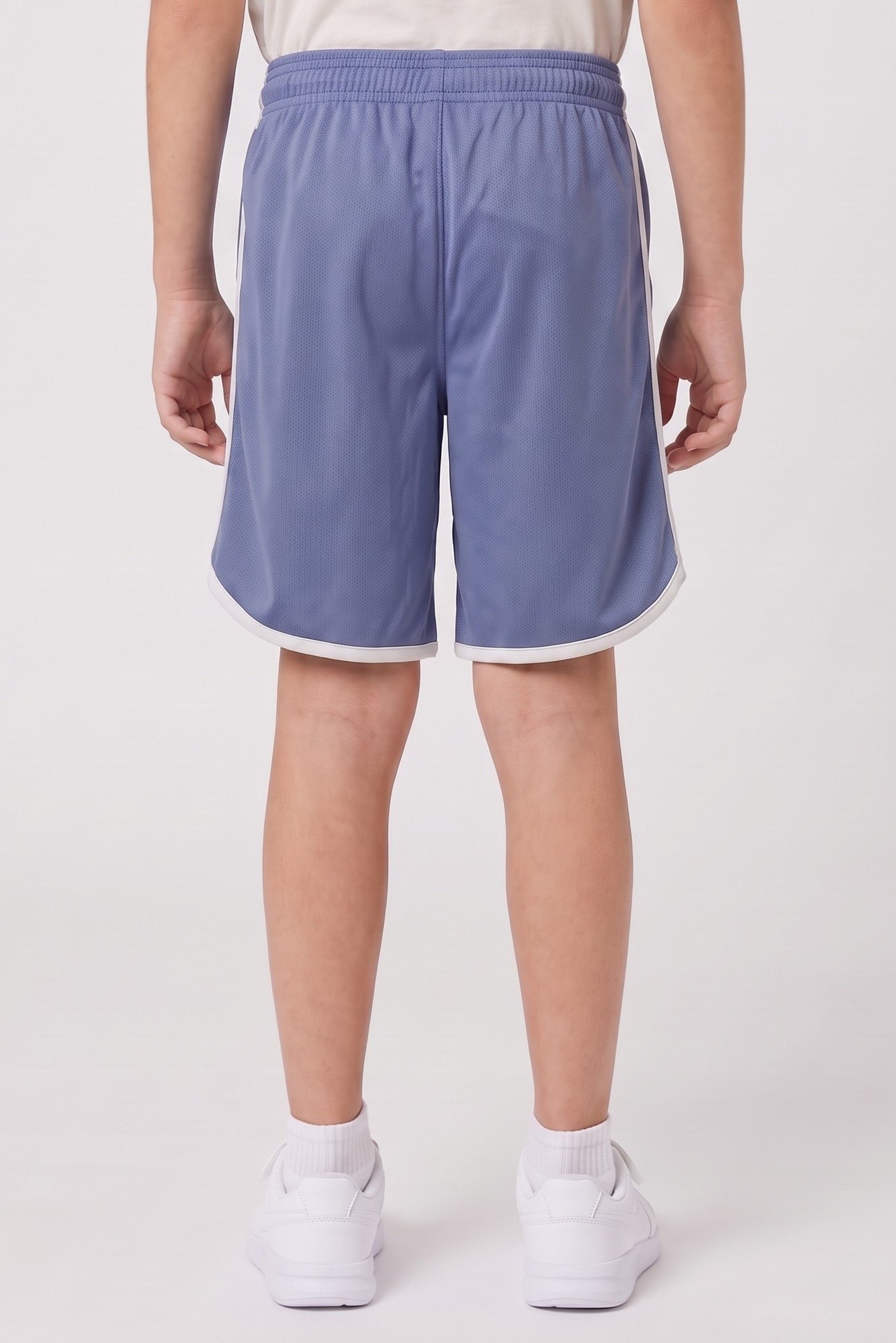 Kids Boy Loose Fit Brand Logo Training Short, Dust Blue