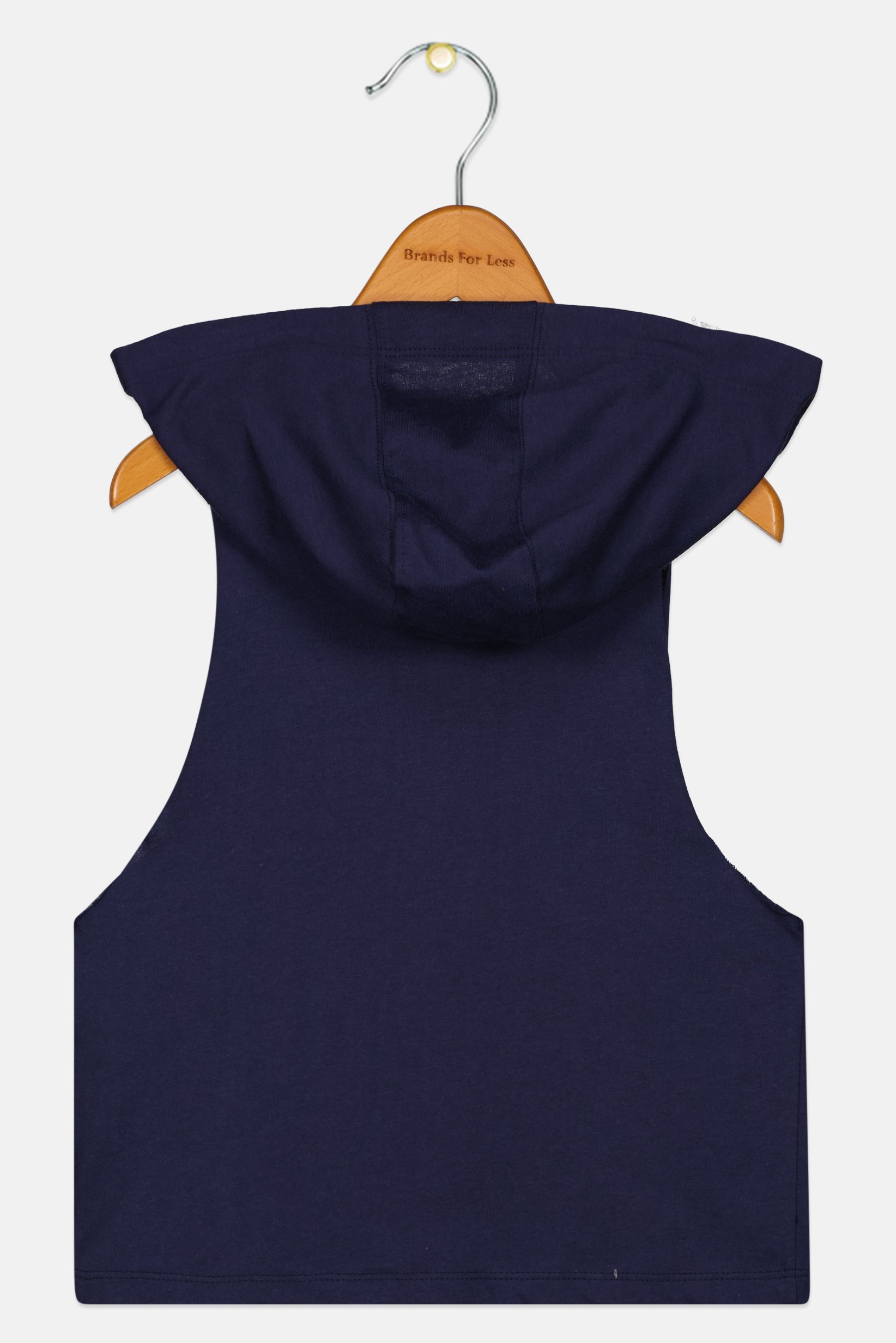 Kids Girl Loose Fit Sleeveless Training Hoodie,  Navy Blue