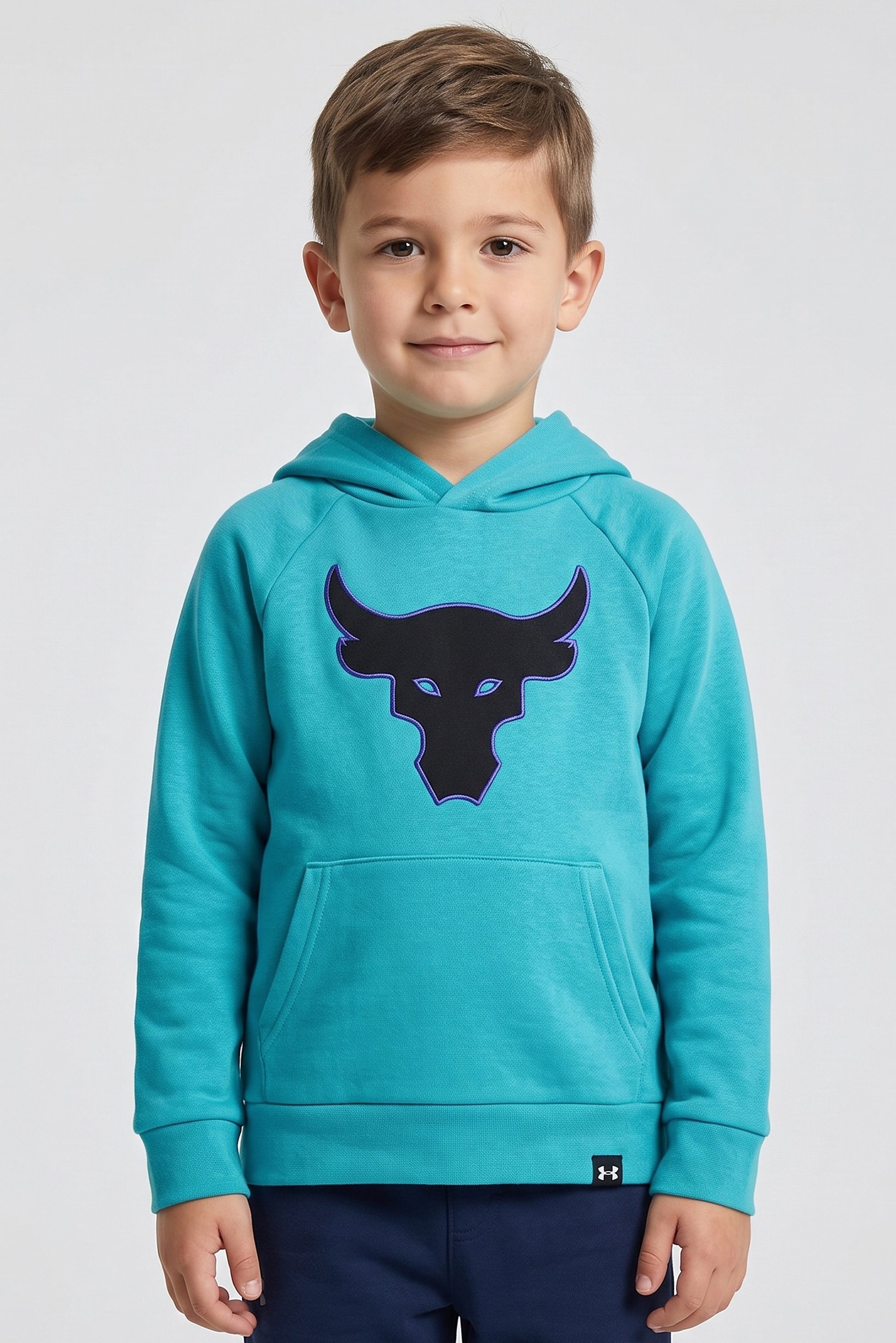 Kids Boy Long Sleeve Outdoor Hoodie,  Turquoise