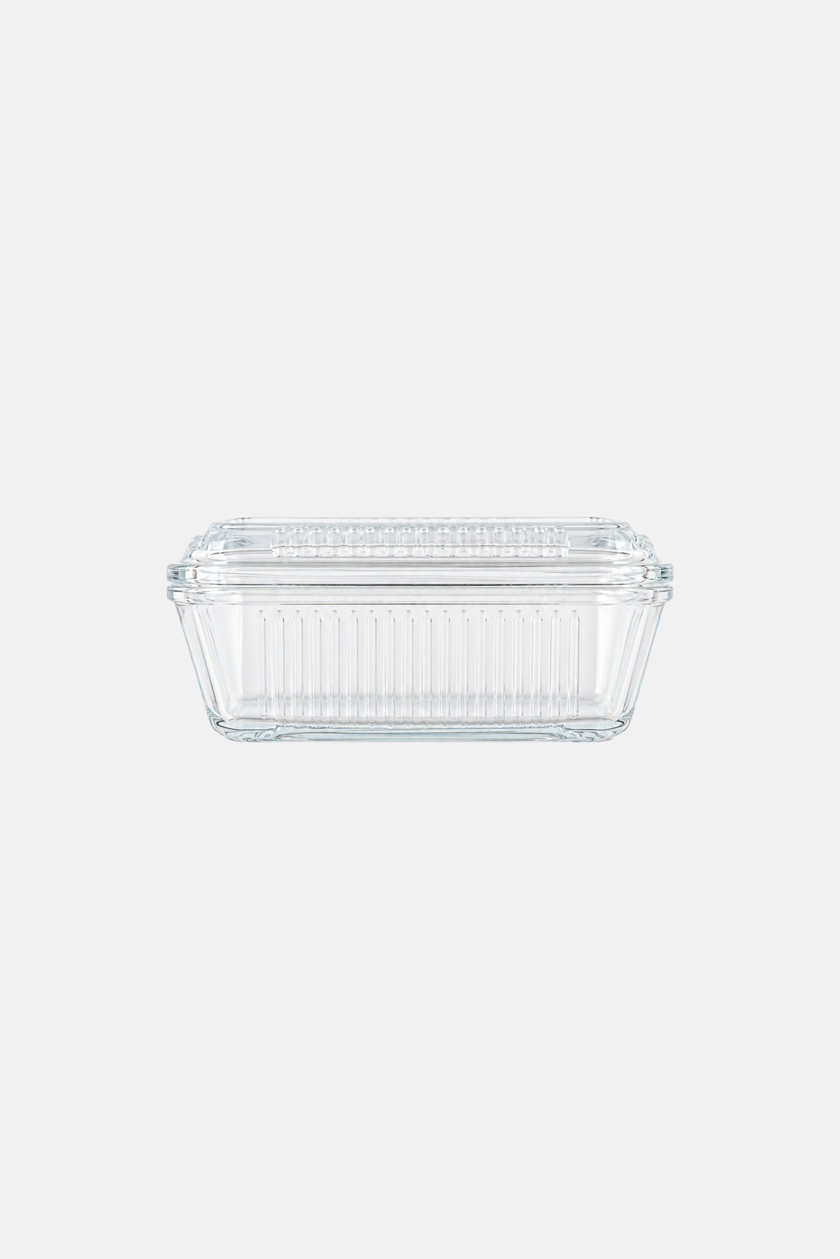 Glass Butter Container, Transparent