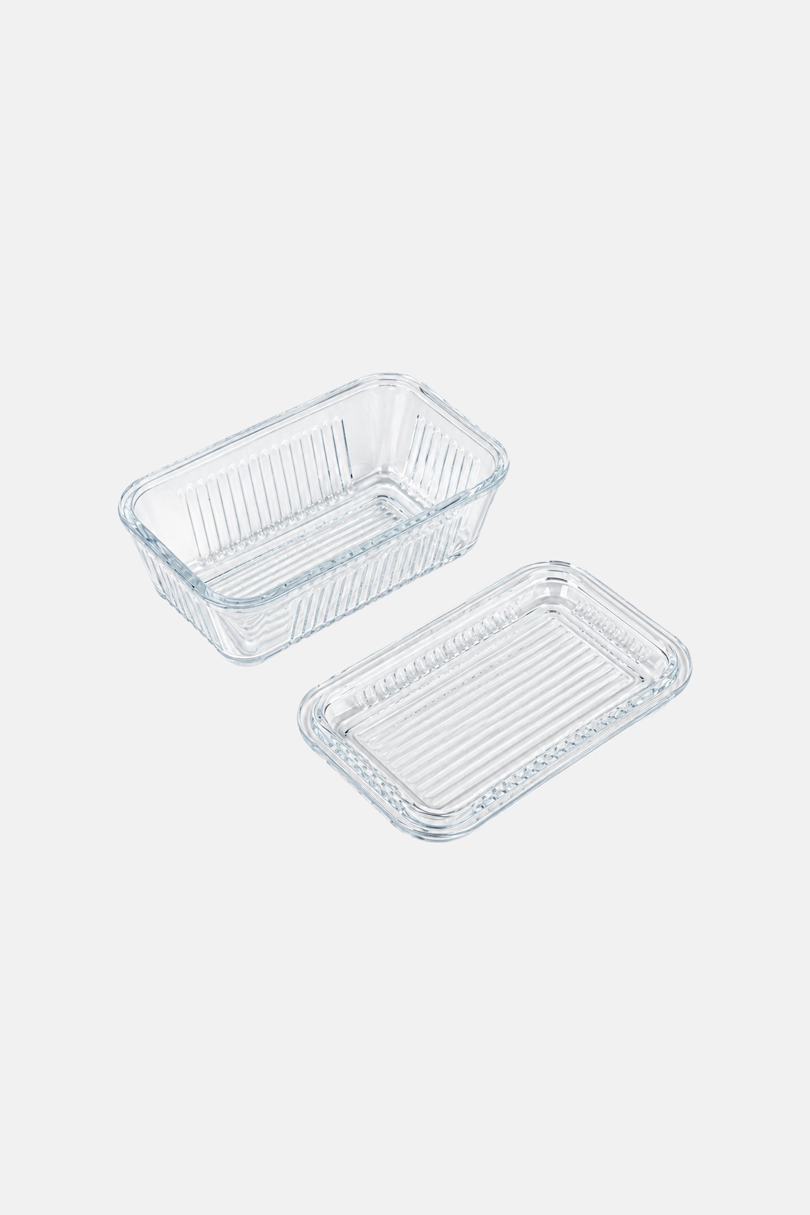 Glass Butter Container, Transparent
