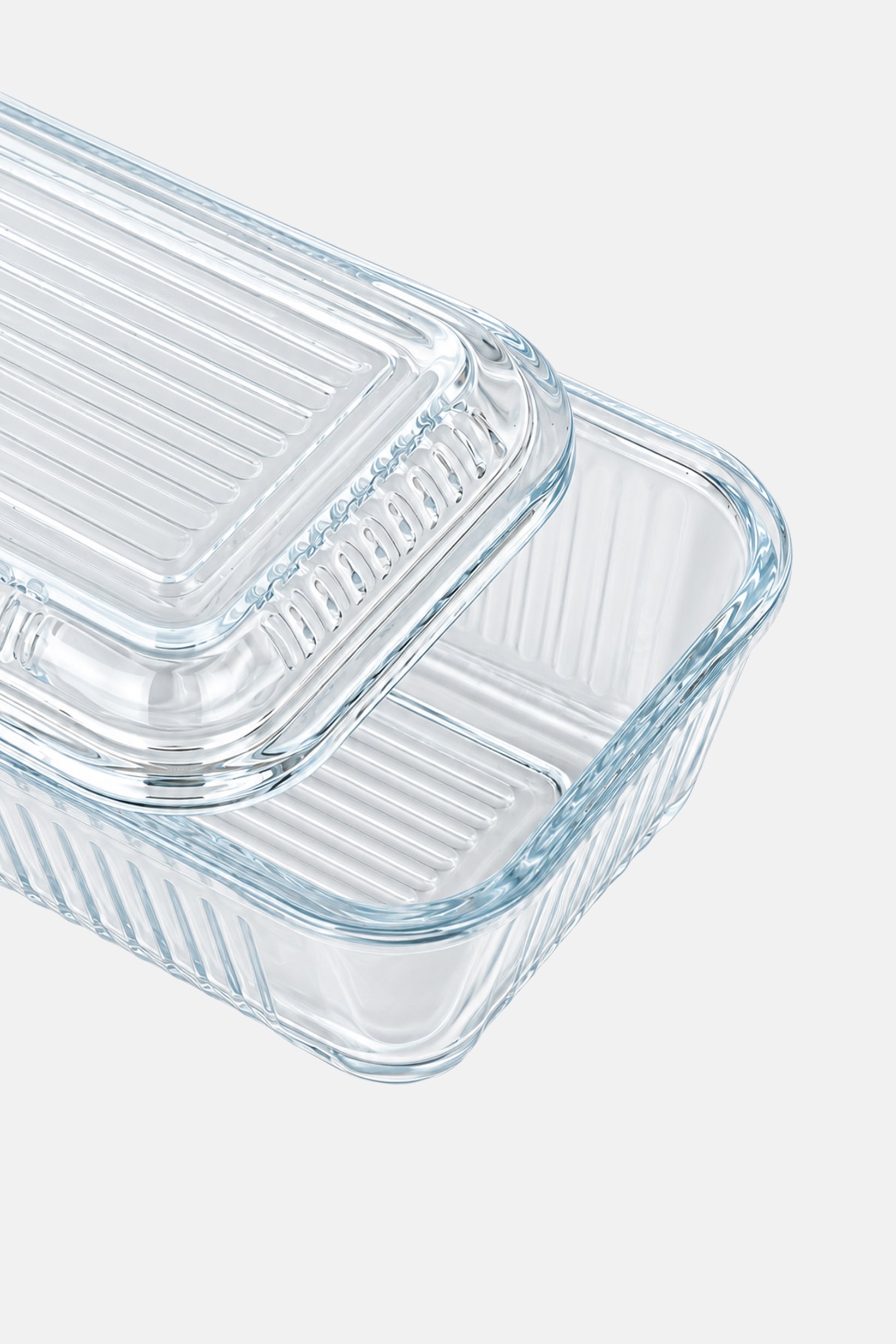 Glass Butter Container, Transparent