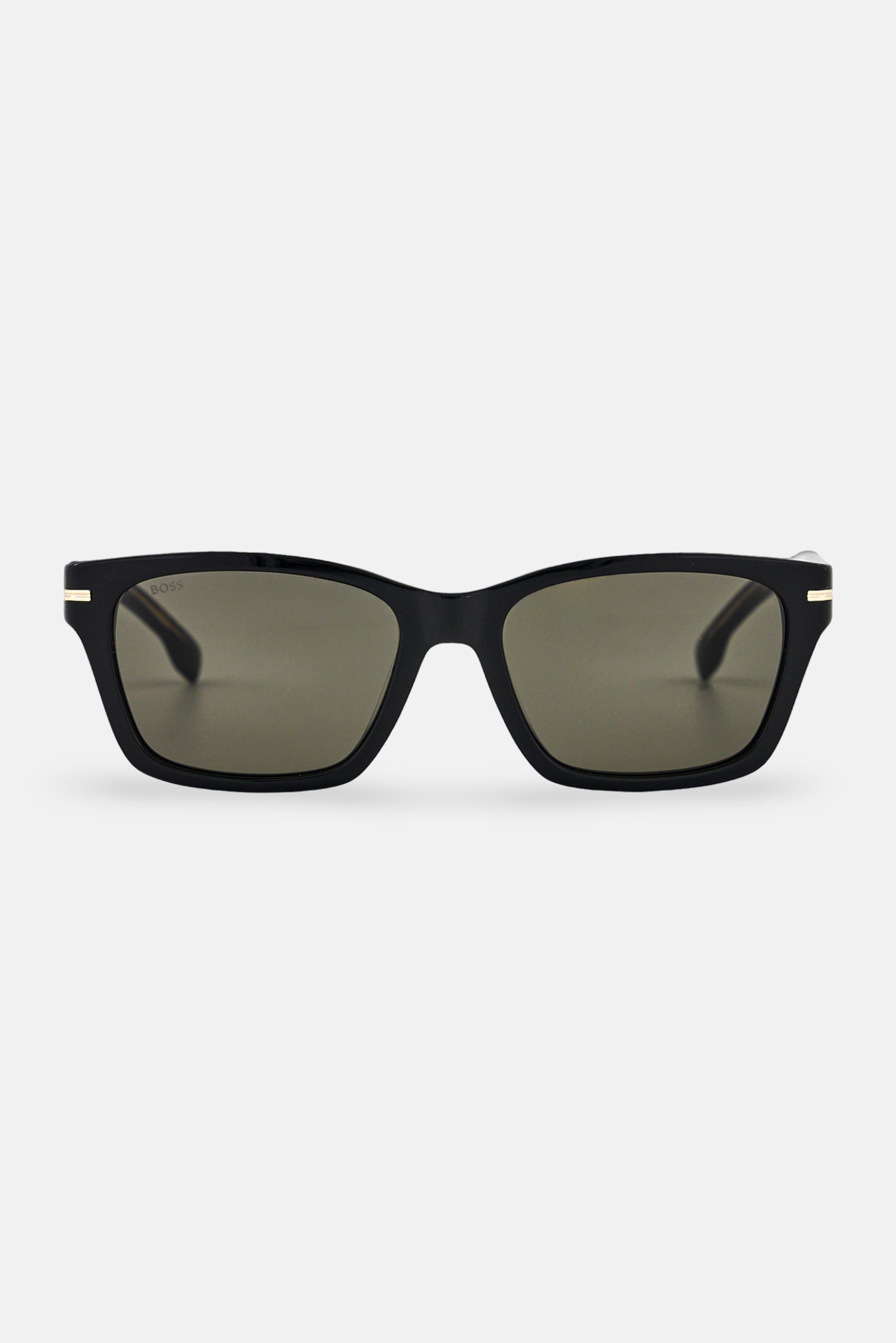 Boss Men BOSS 1739 Rectangular Sunglasses, Black