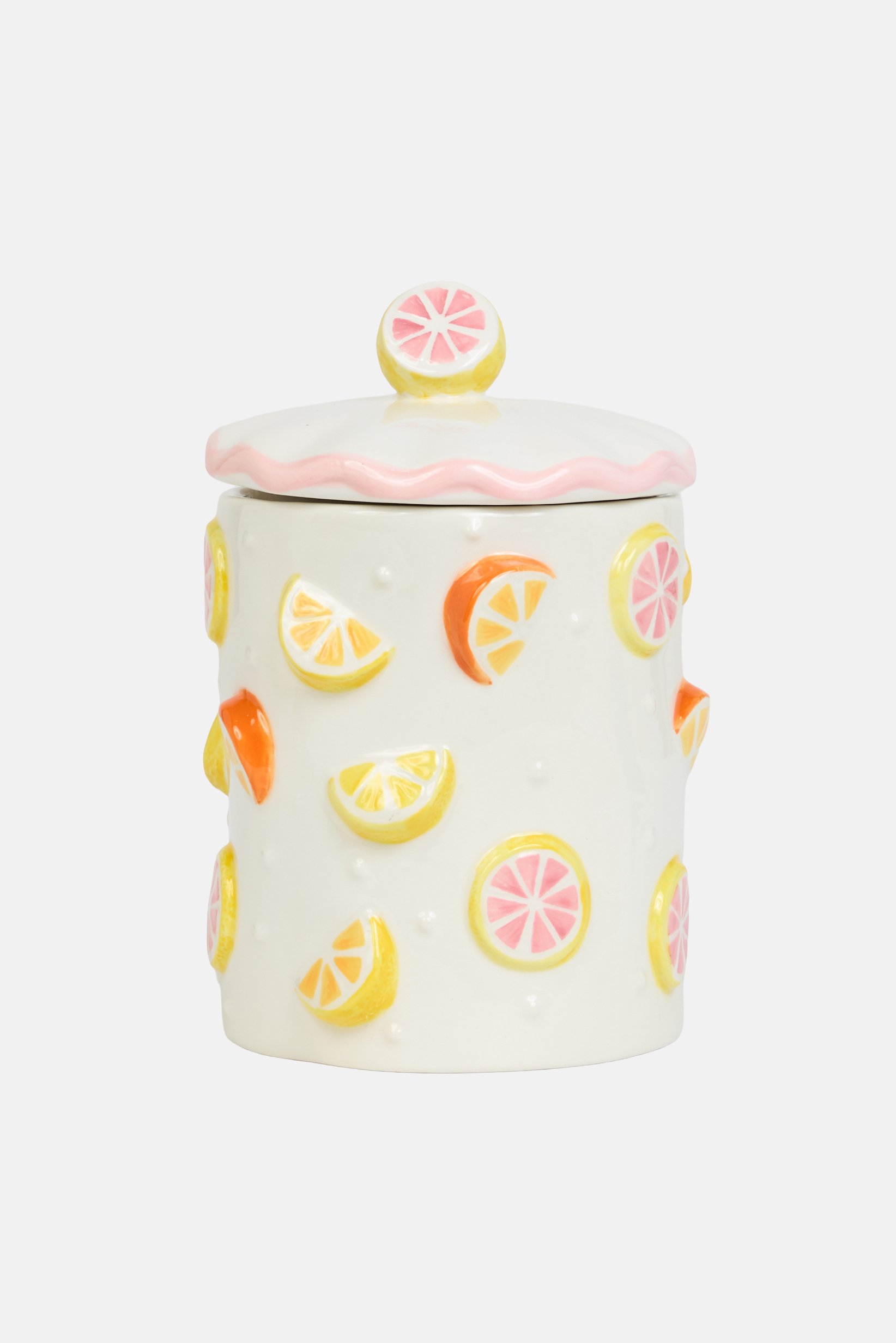 Citrus Canister With Lid, Multicolor