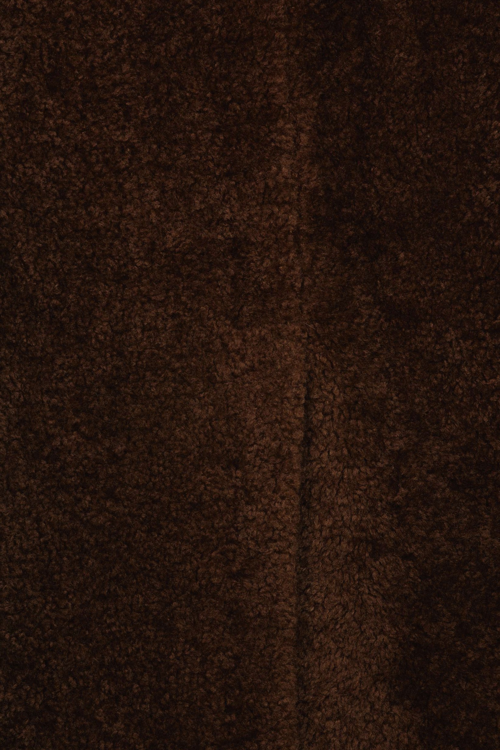 Women Textured Sherpa Jacket, Chocolate Brown