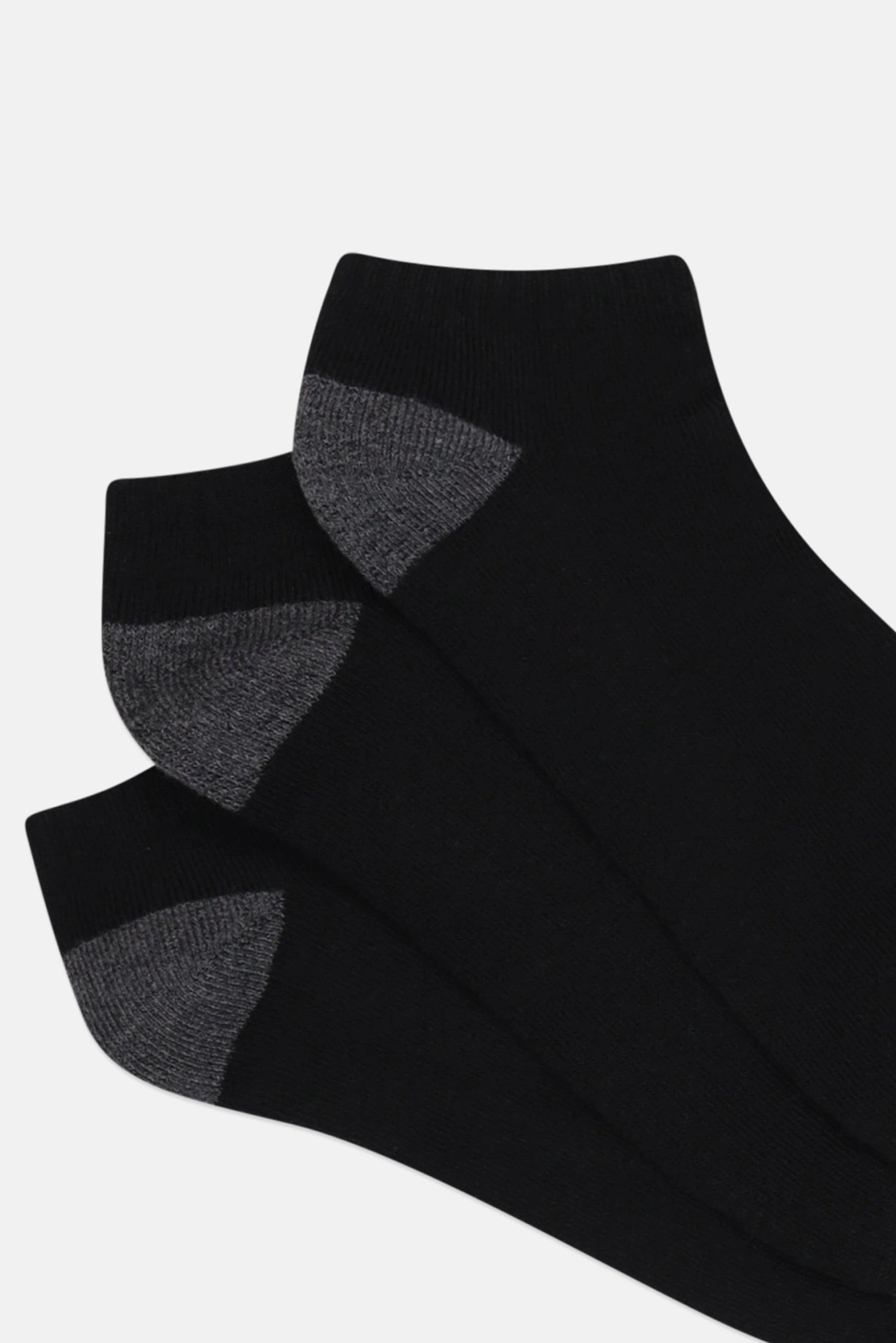 Men 15 Pairs Brand Logo Low Cut Socks, Black