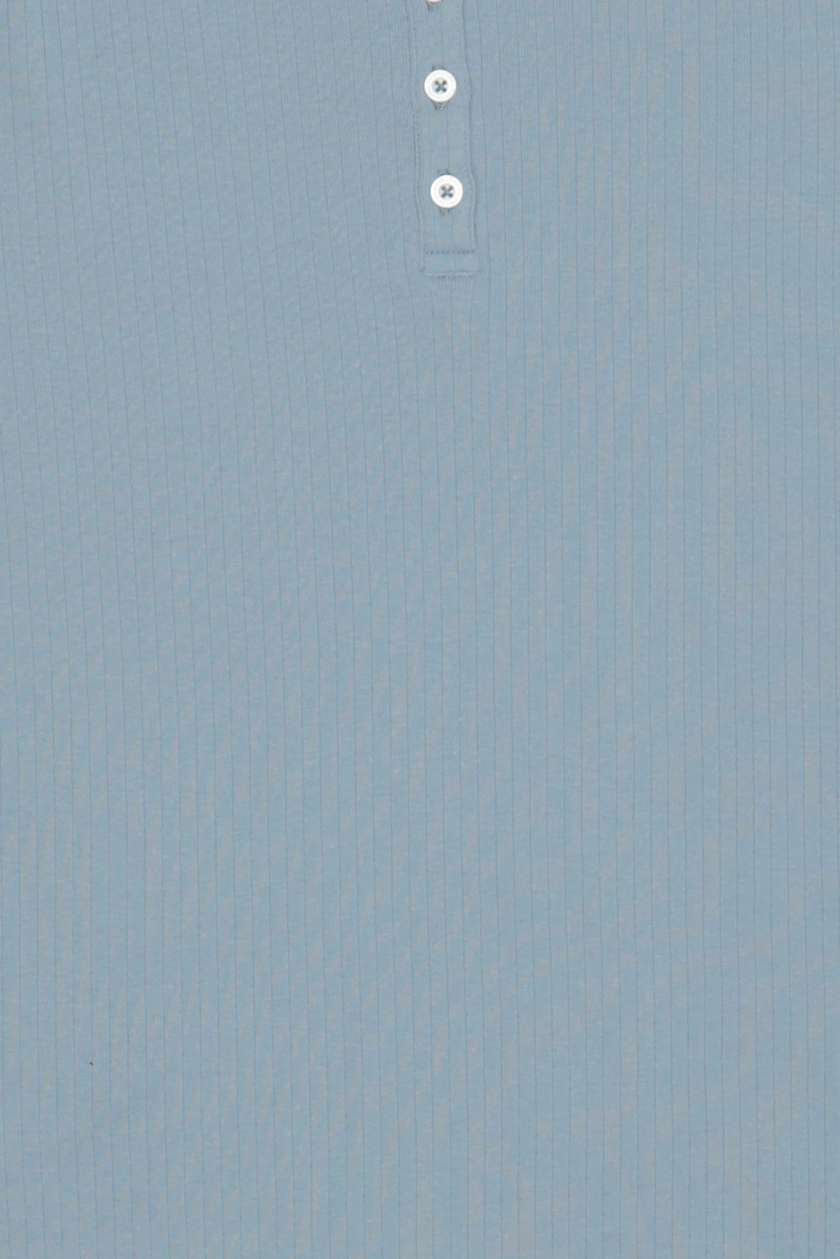 Organic Everyday Women 2 Pcs Ribbed Long Sleeve Top And Bottom Pyjama Set, Light Blue