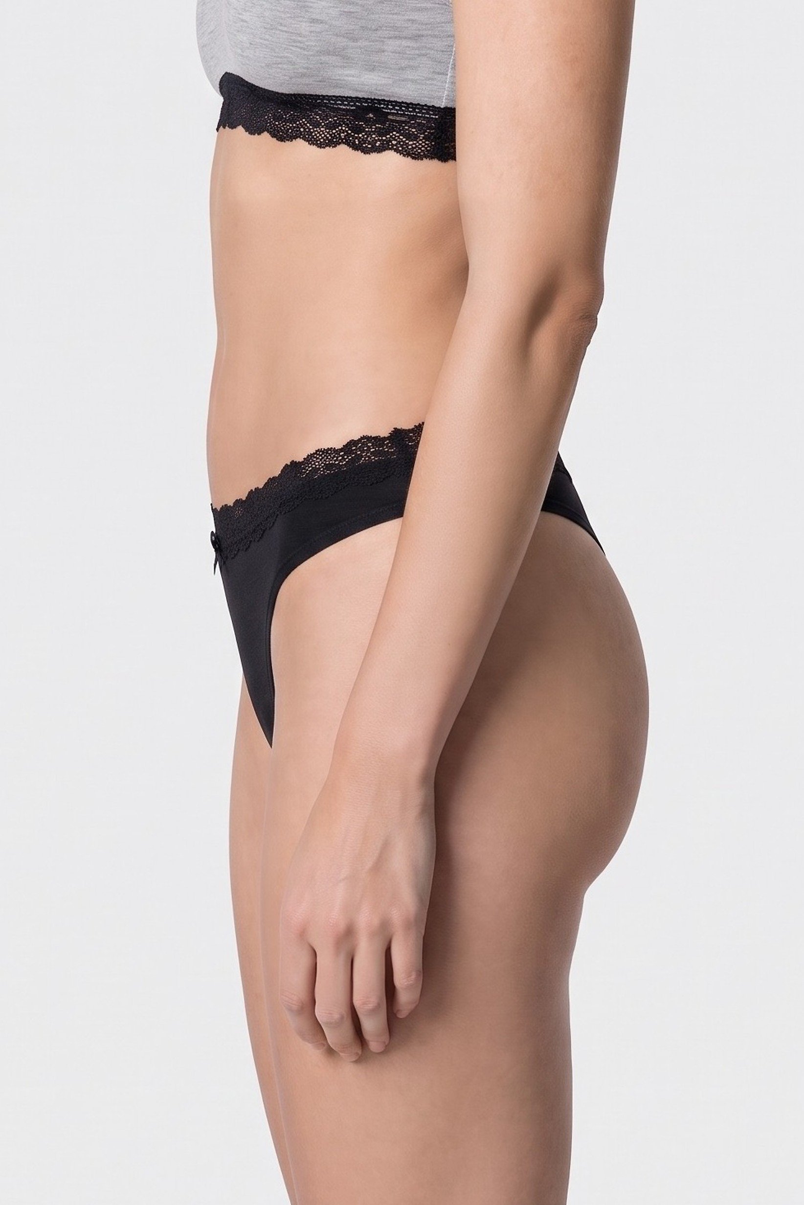 Women 5 Pieces Textured Thongs Panties, Multicolor
