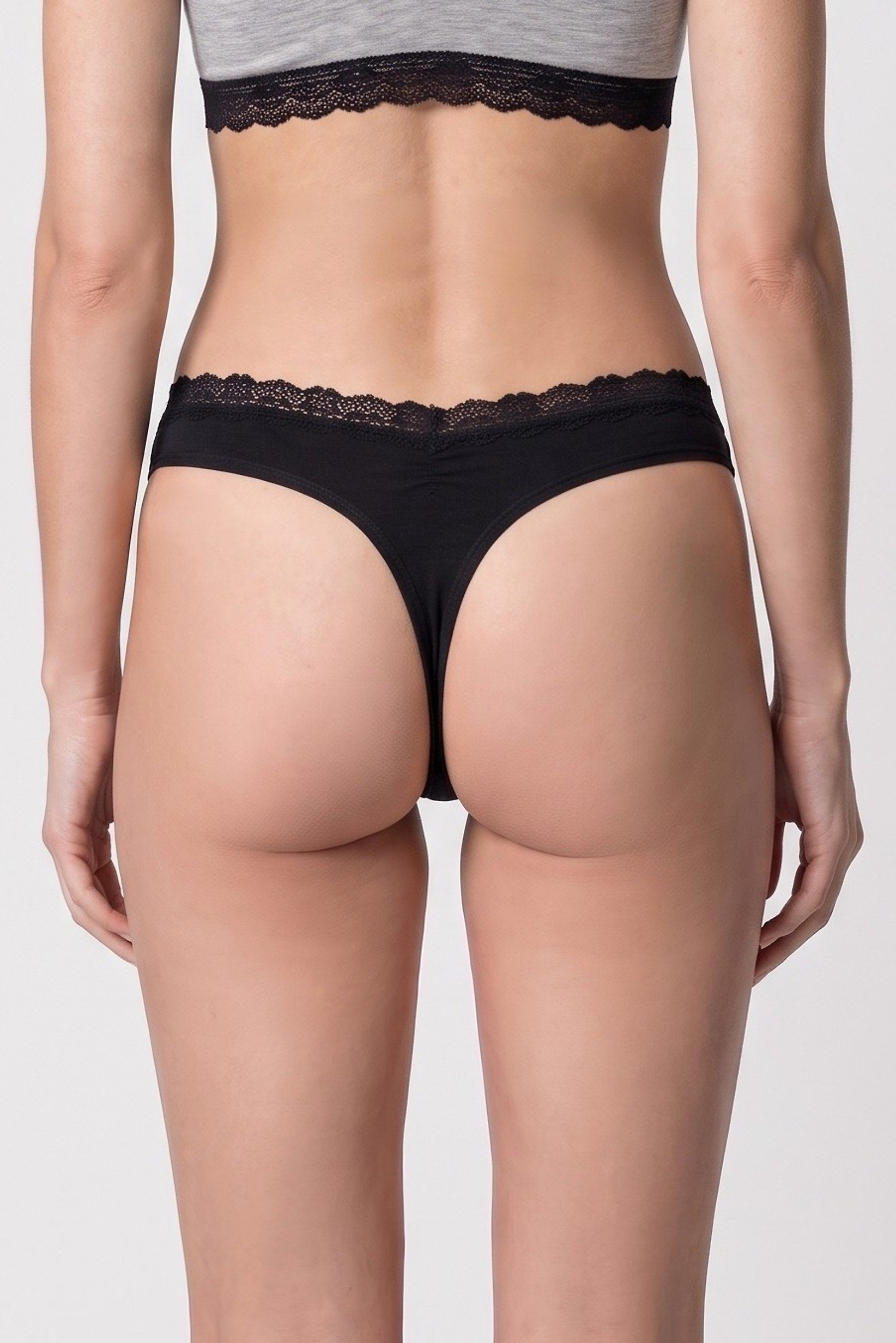 Women 5 Pieces Textured Thongs Panties, Multicolor