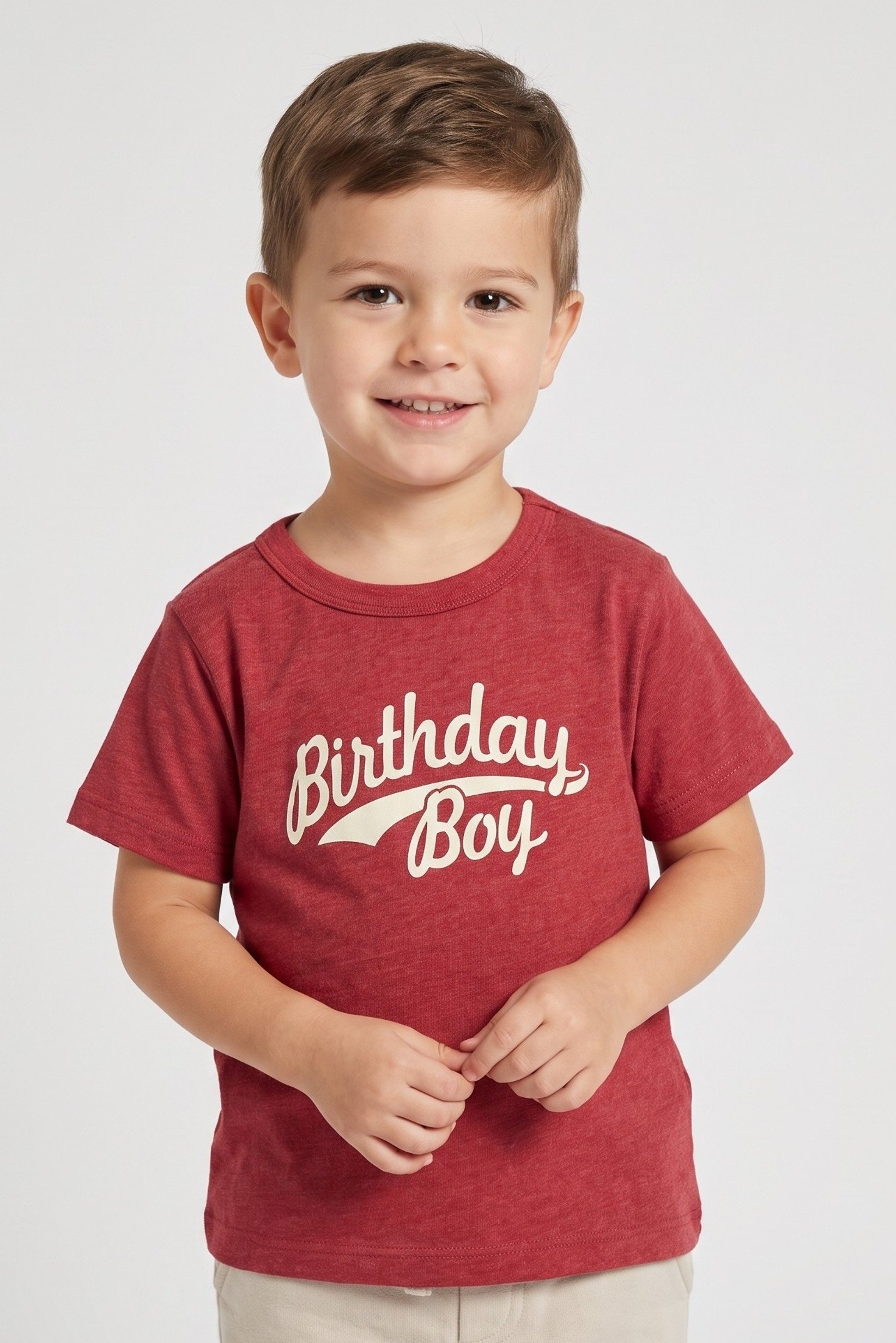 Toddlers Boy Graphic Print Short Sleeve Top, Red