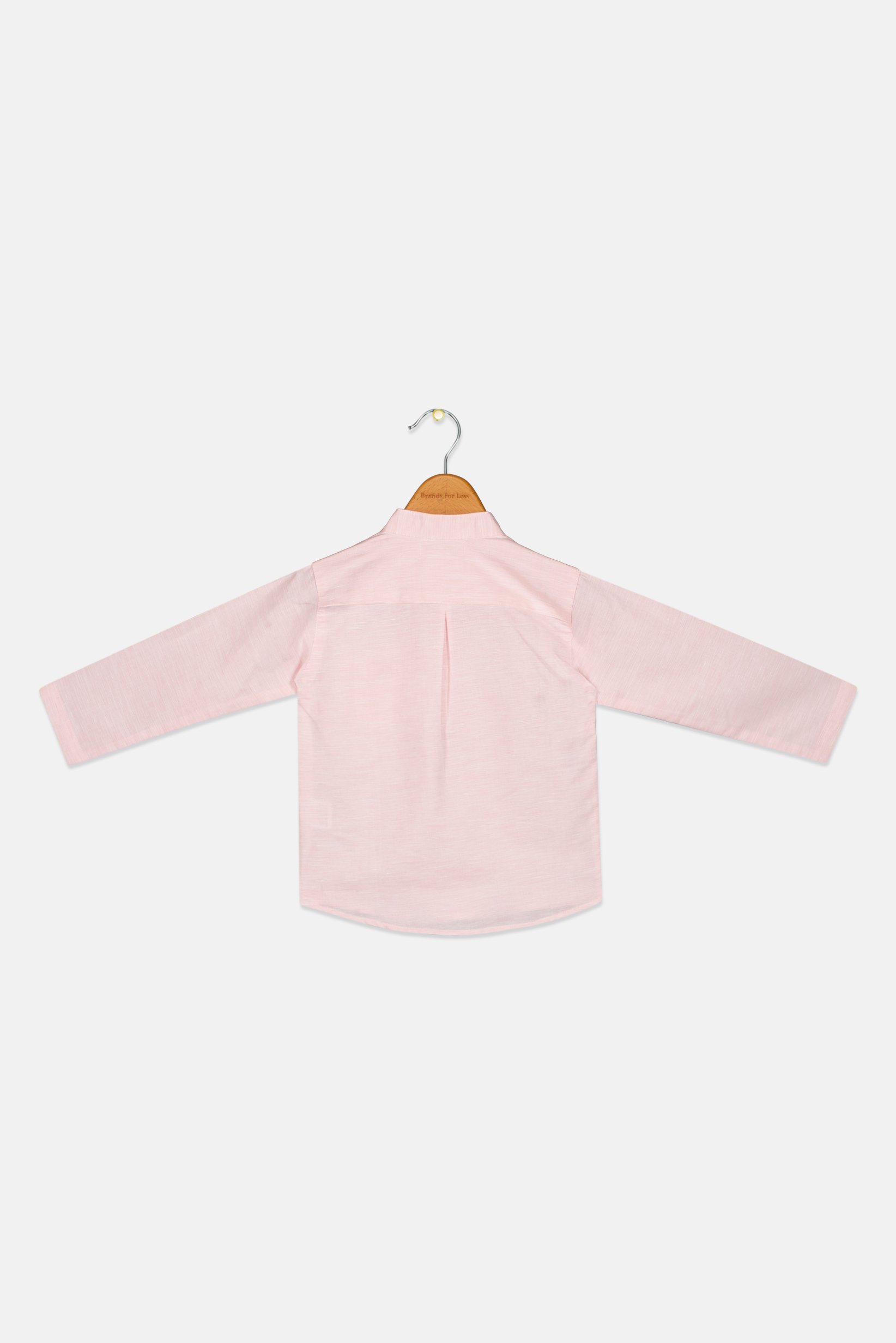 Toddlers Boy Heather Long Sleeve Azad Shirt, Light Pink