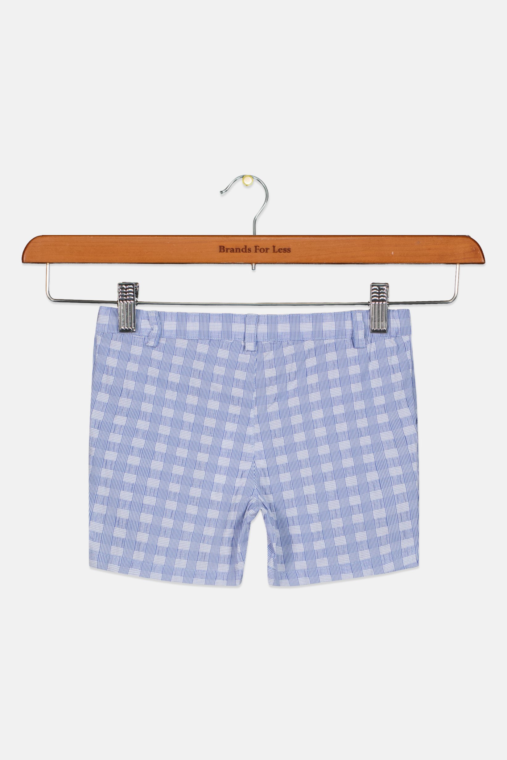 Toddlers Boy Textured Basic Shorts, Blue