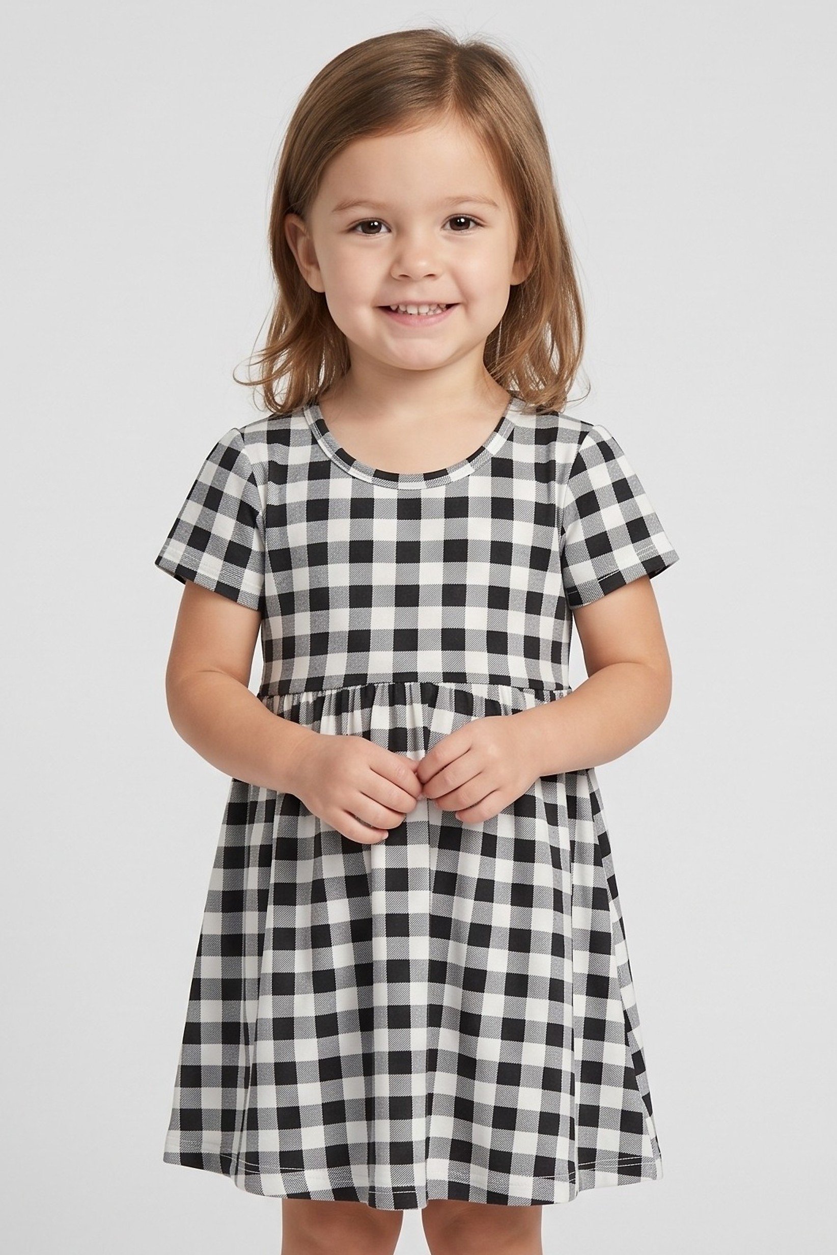 Toddlers Girl 2 Pcs Allover Print Dress, Multicolor