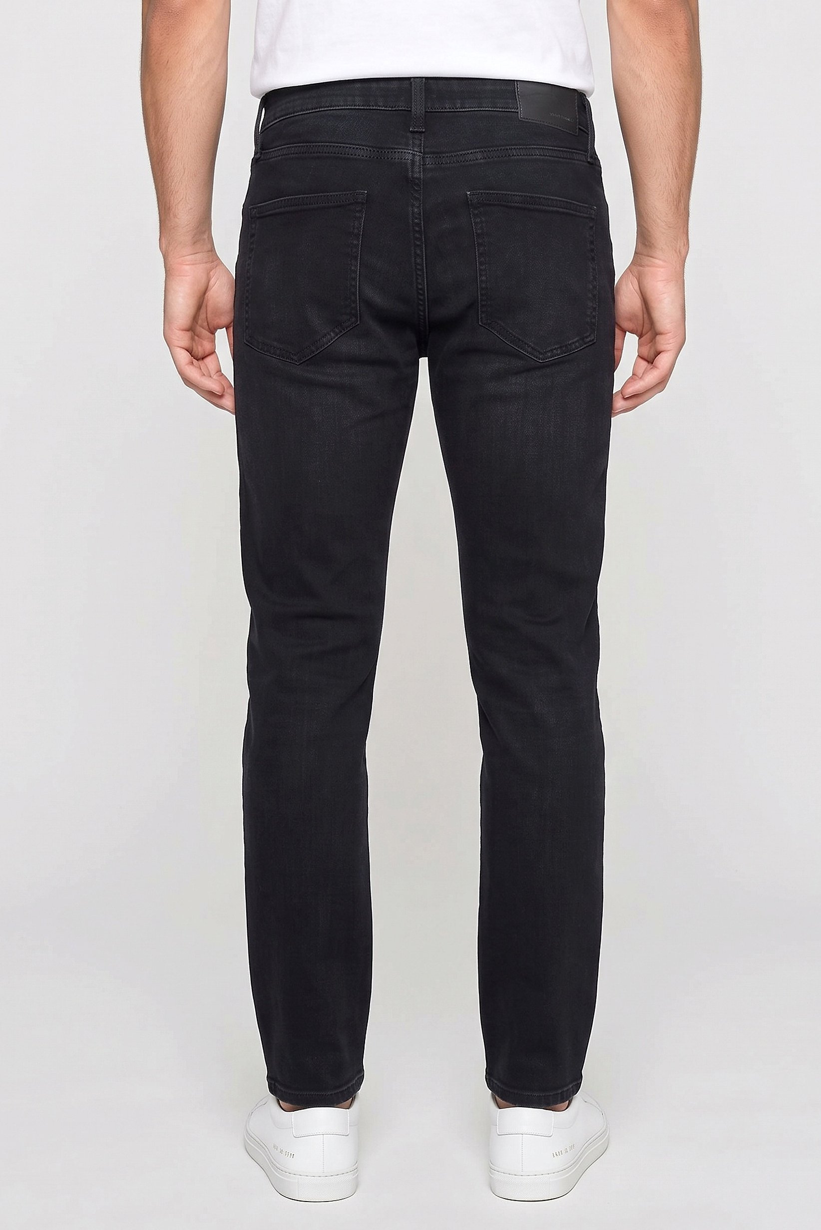 Men Slim Fit Washed Stretchable Denim Jeans, Navy