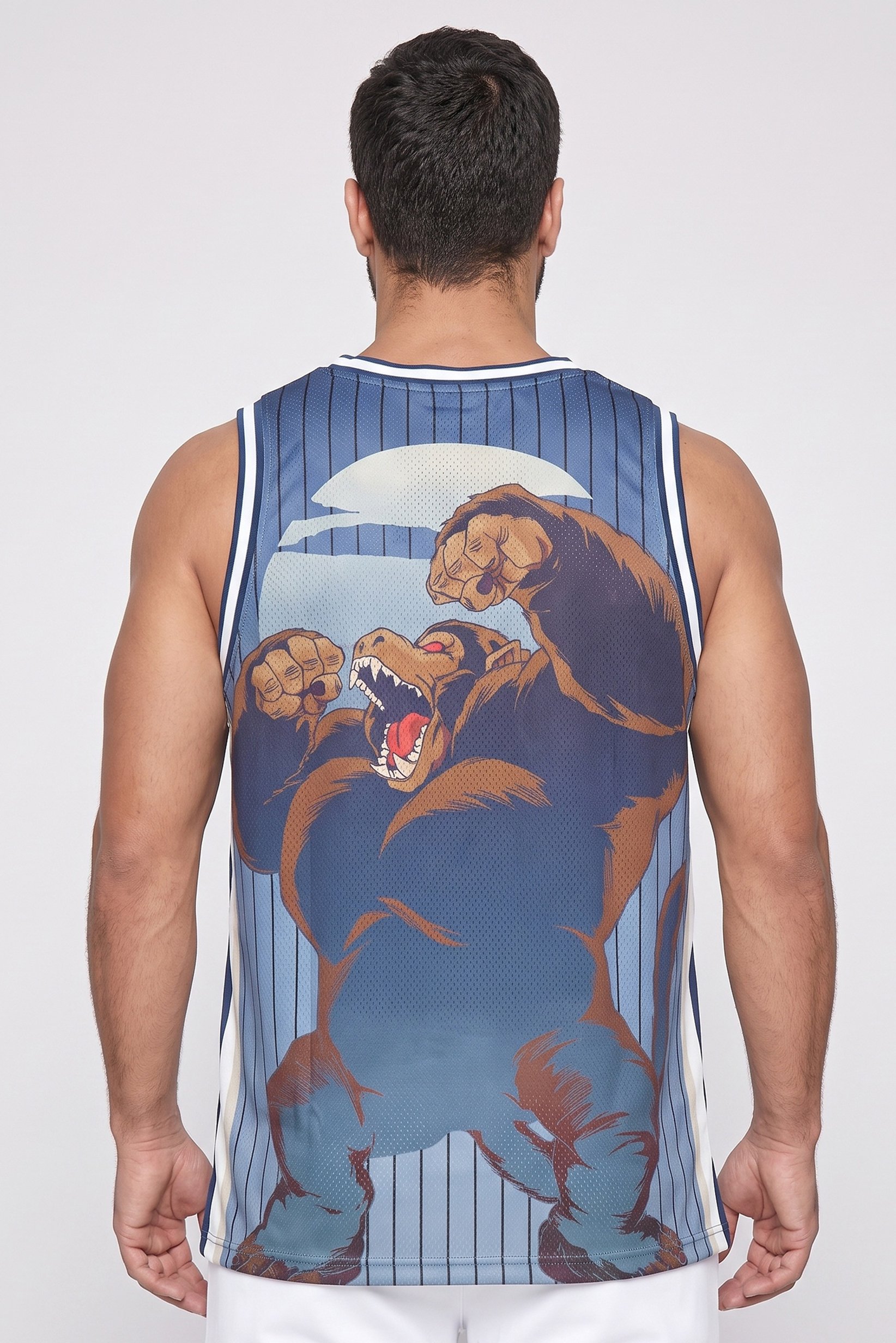 Men Sportswear Fit Sleeveless Training Jersey, Multicolor
