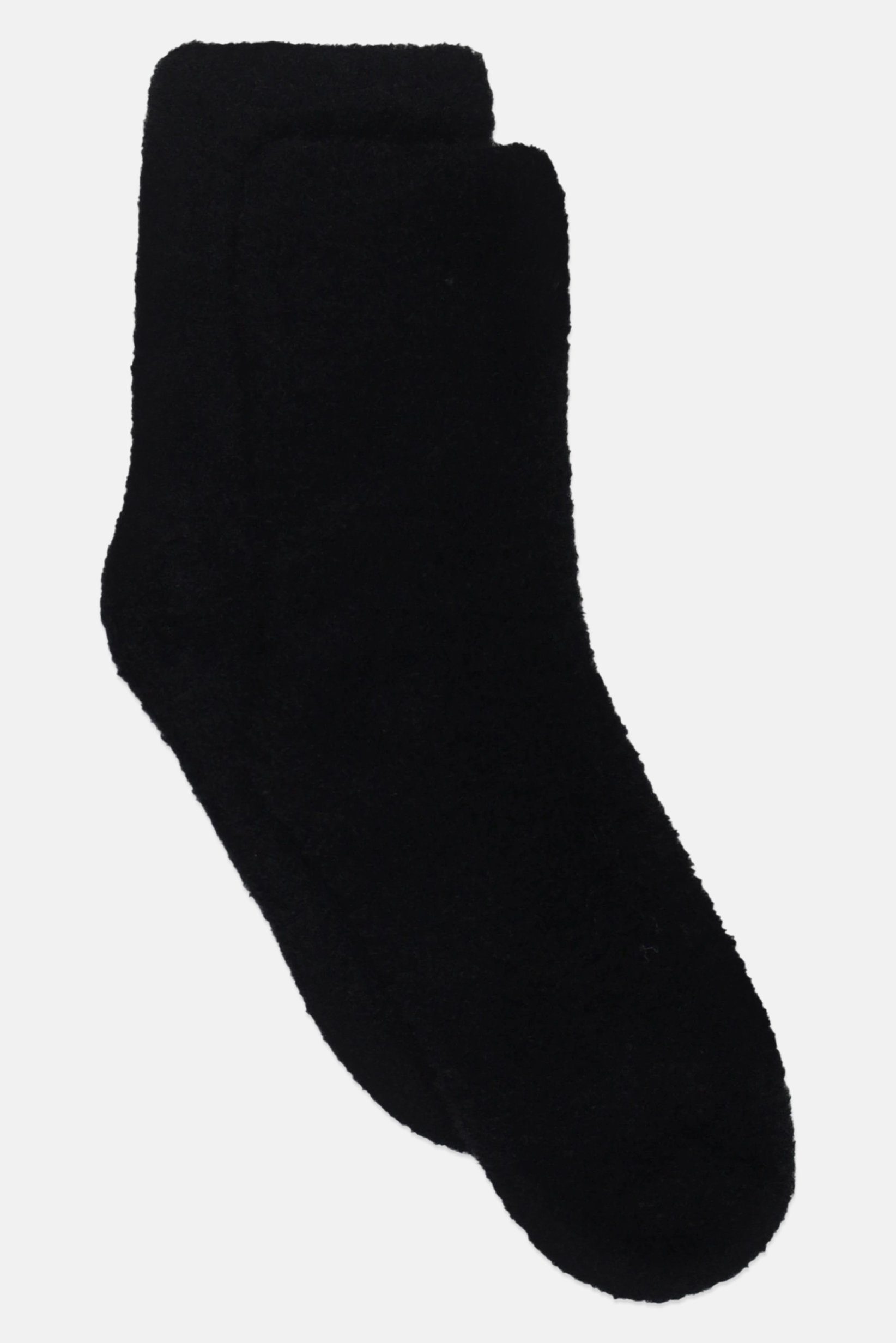 Women One Pair Textured Crew Socks, Black