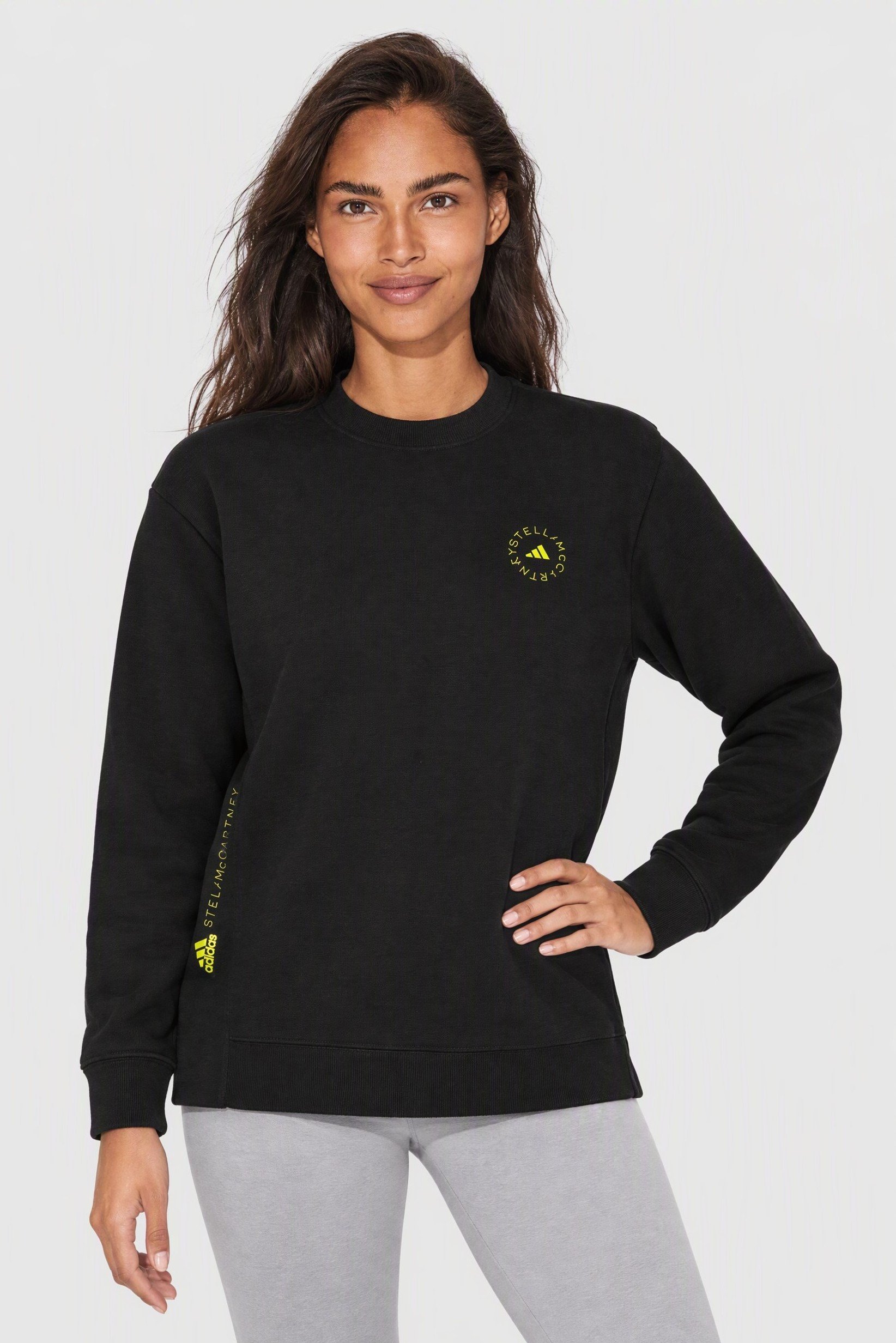 Adidas x Stella McCartney Women Loose Fit Training Sweatshirt, Black