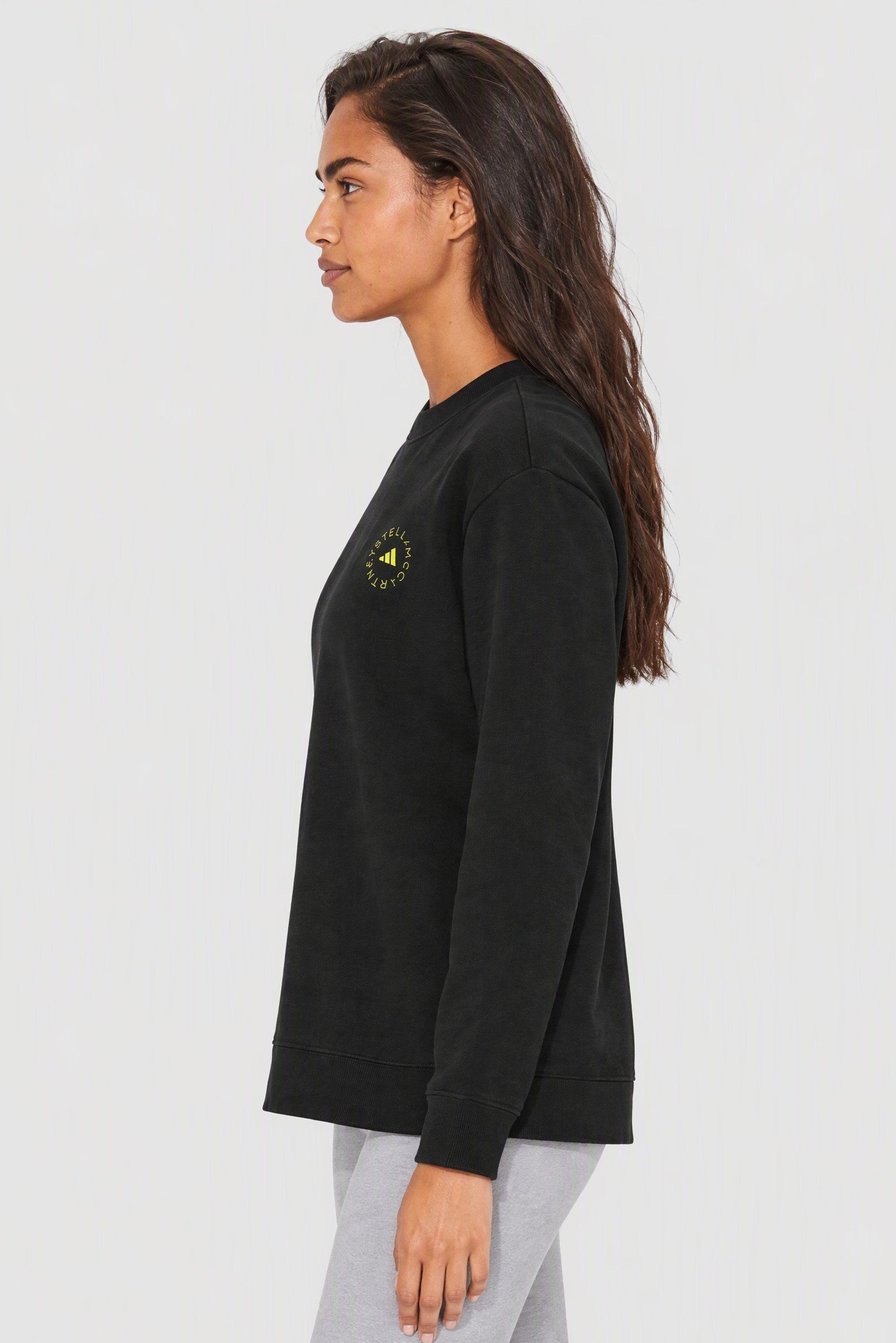 Adidas x Stella McCartney Women Loose Fit Training Sweatshirt, Black