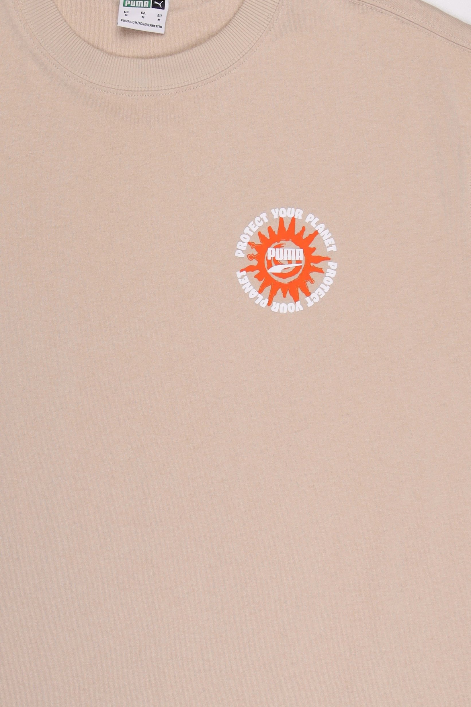 Men Relaxed Fit Short Sleeve Outdoor T-Shirt, Beige