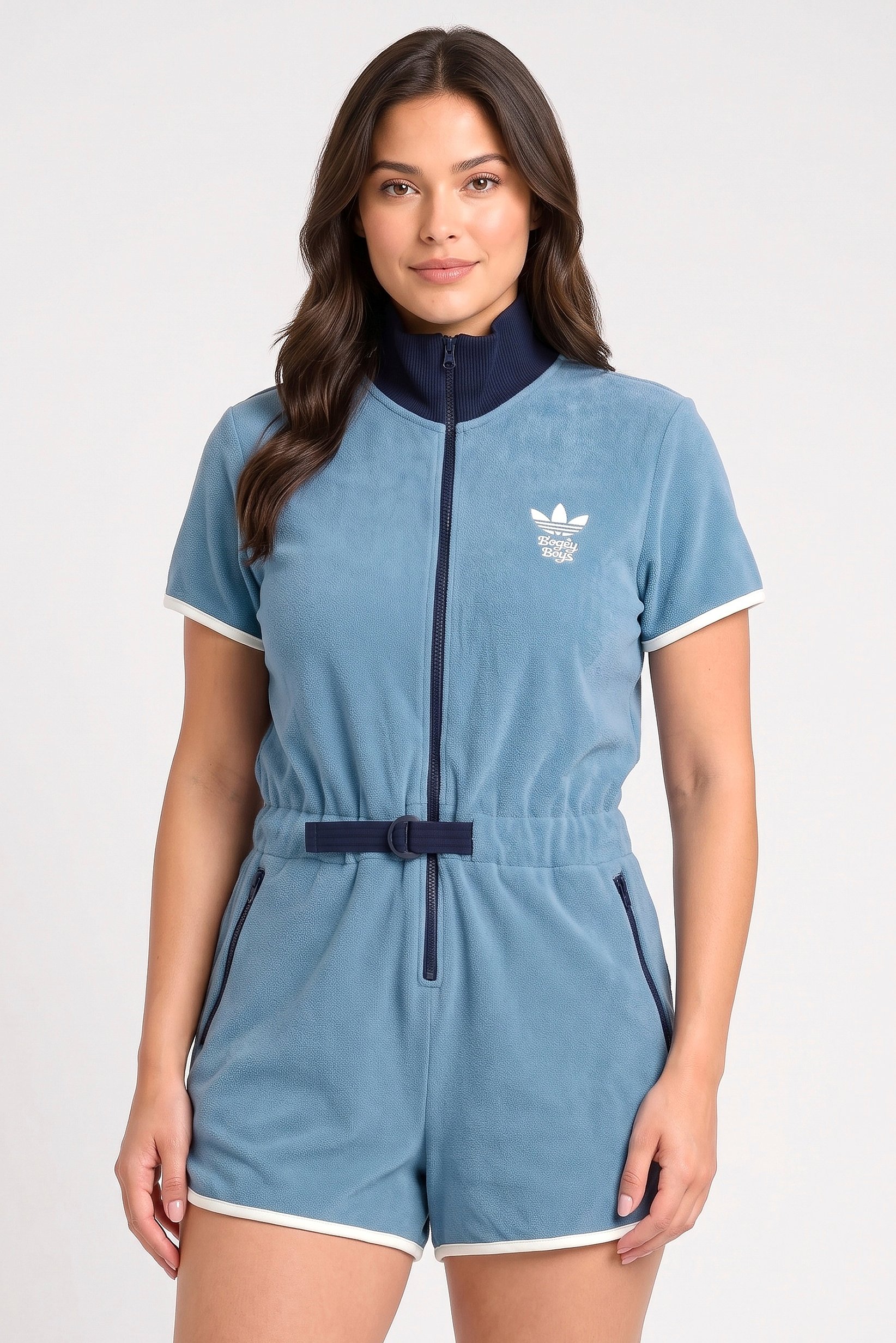Bogey Boys Women Sportswear Fit Short Sleeve Golf Playsuits, Blue