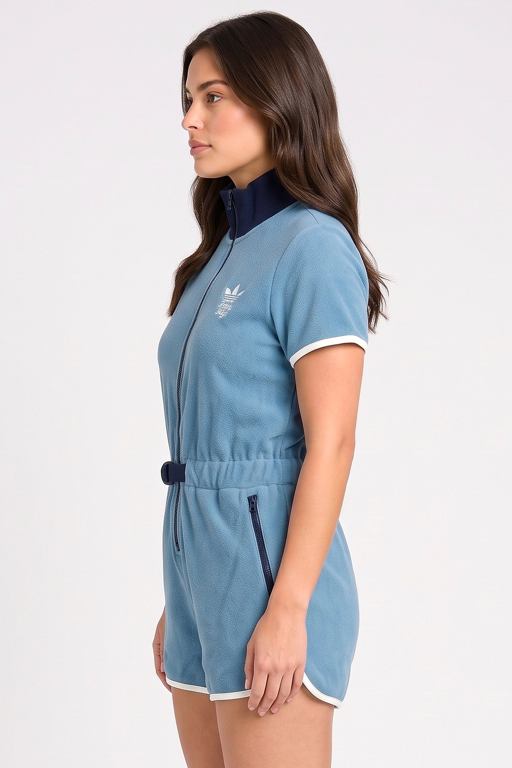 Bogey Boys Women Sportswear Fit Short Sleeve Golf Playsuits, Blue