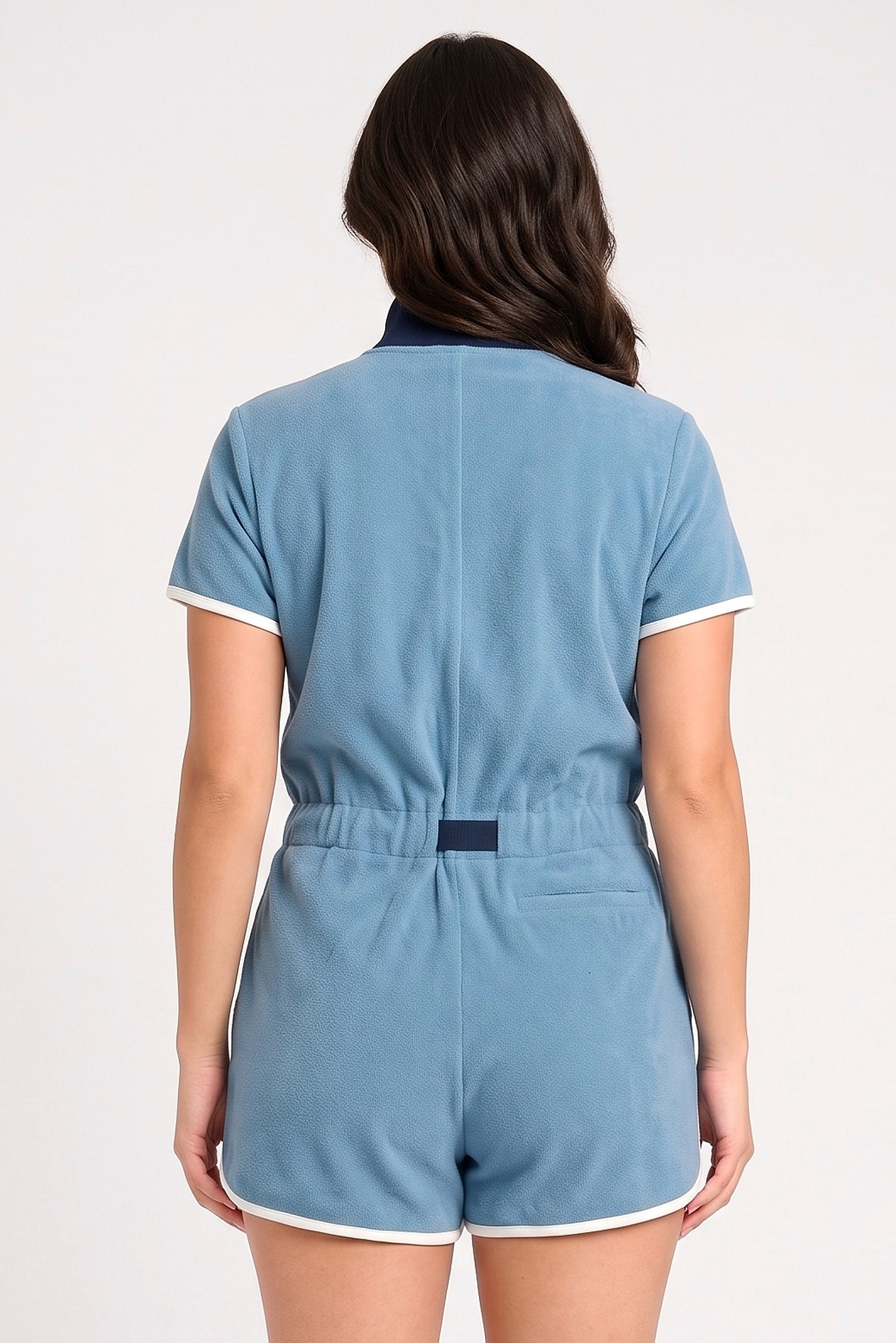 Bogey Boys Women Sportswear Fit Short Sleeve Golf Playsuits, Blue