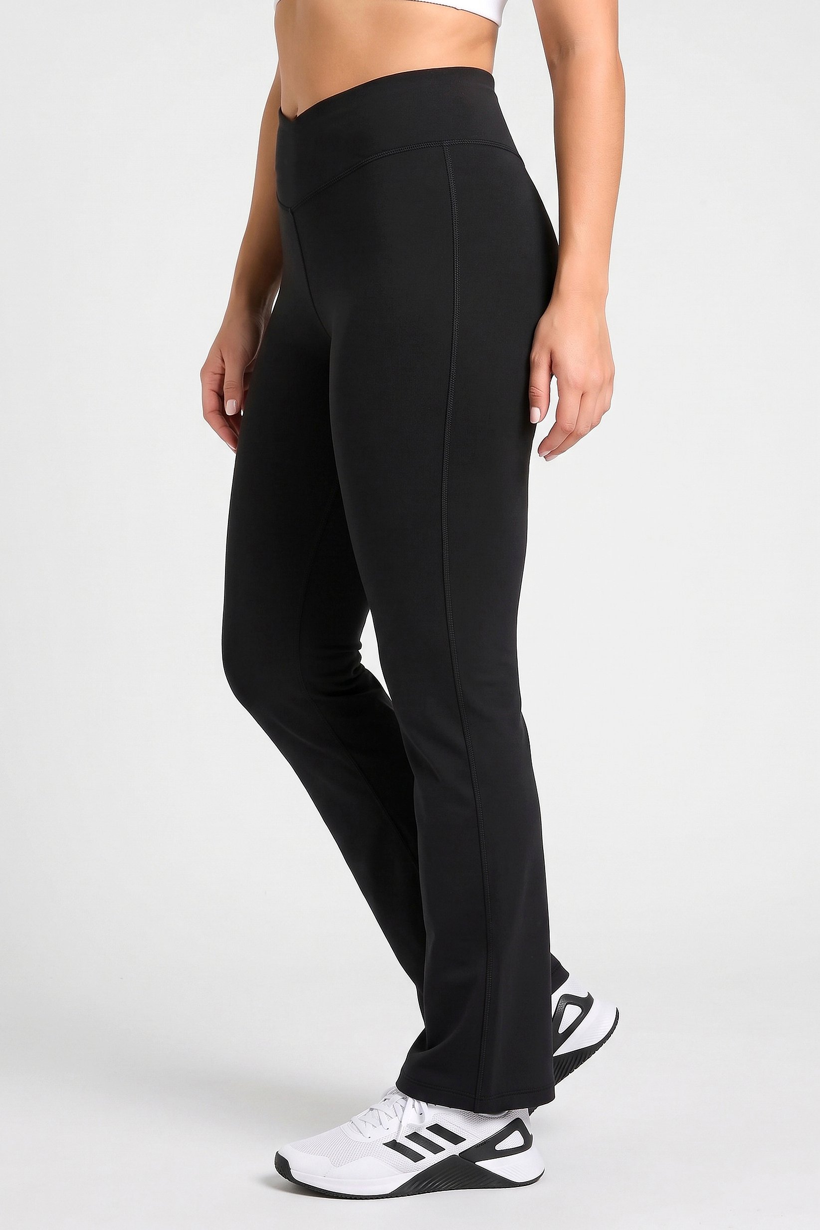 Women Sportswear Fit Yoga Flared Pants, Black