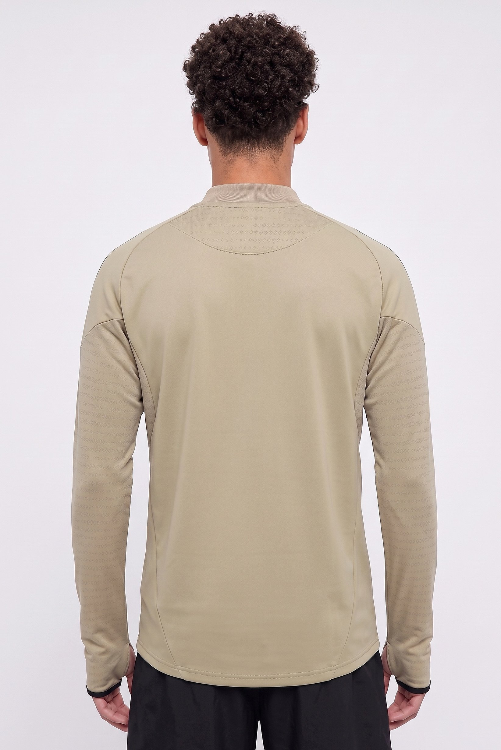 Men Slim Fit Long Sleeve Football Sweatshirt, Khaki