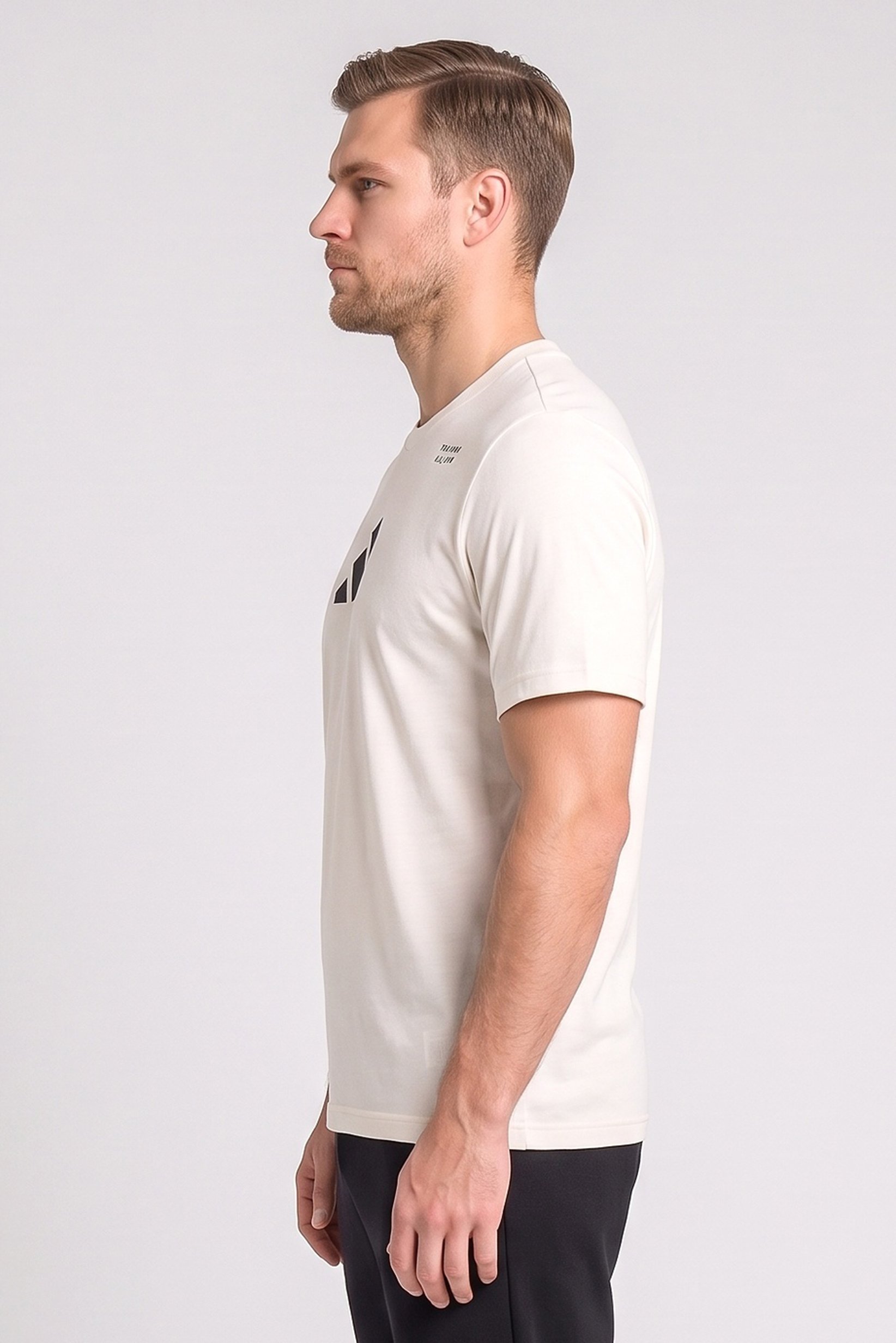 Men Sportswear Fit Short Sleeve Training T-Shirt, Beige