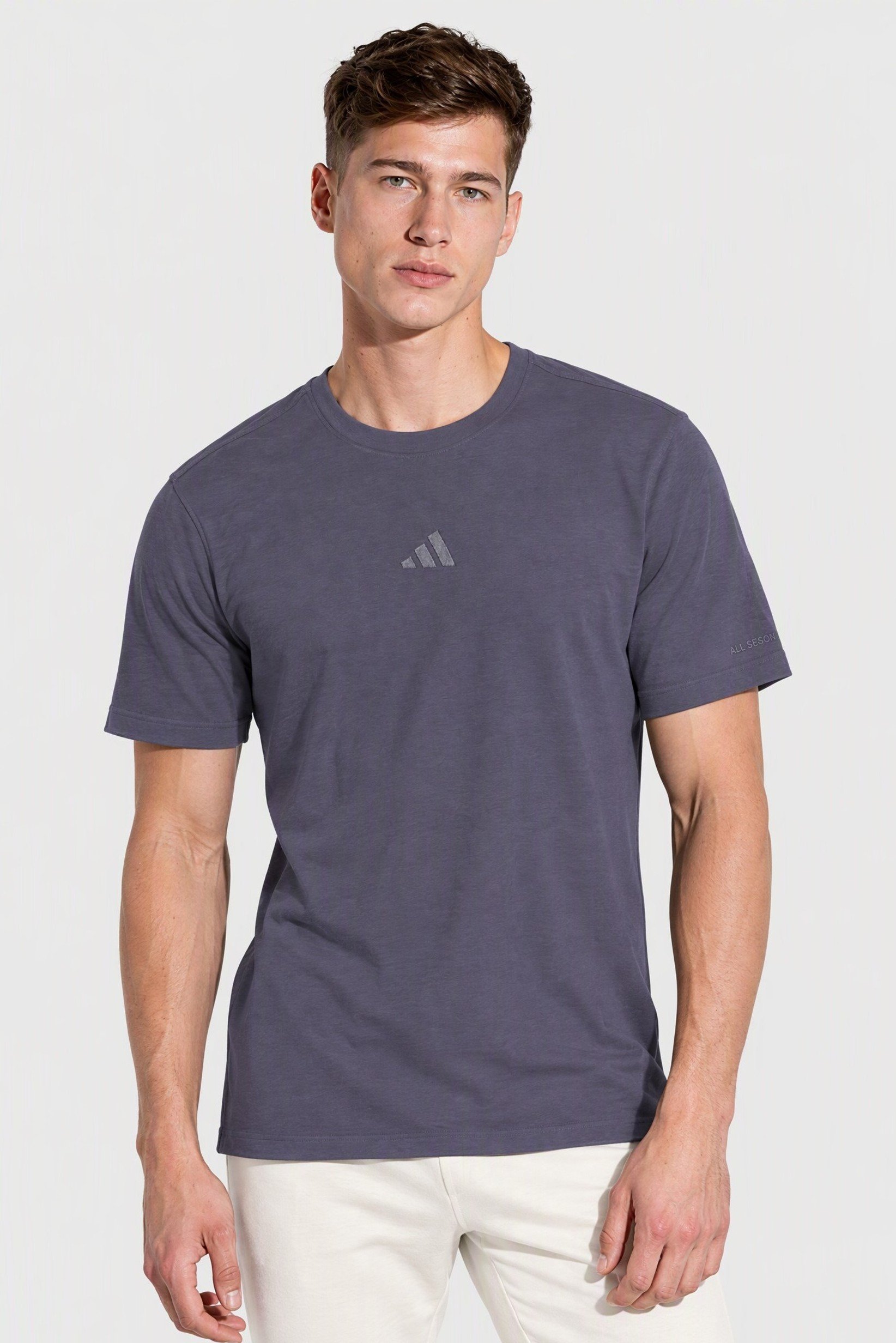Men Sportswear Fit Short Sleeve Outdoor T-Shirt, Dark Purple