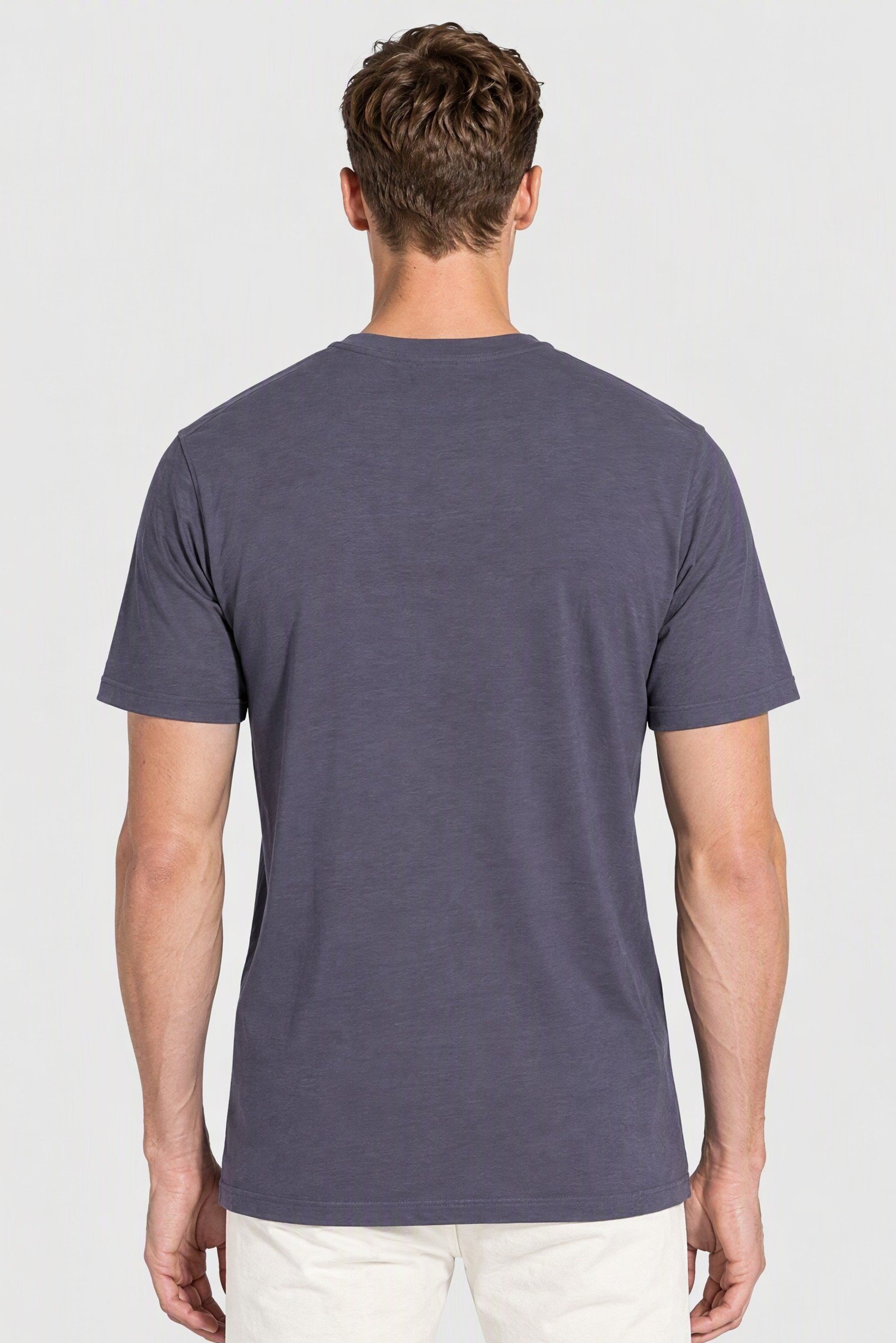 Men Sportswear Fit Short Sleeve Outdoor T-Shirt, Dark Purple